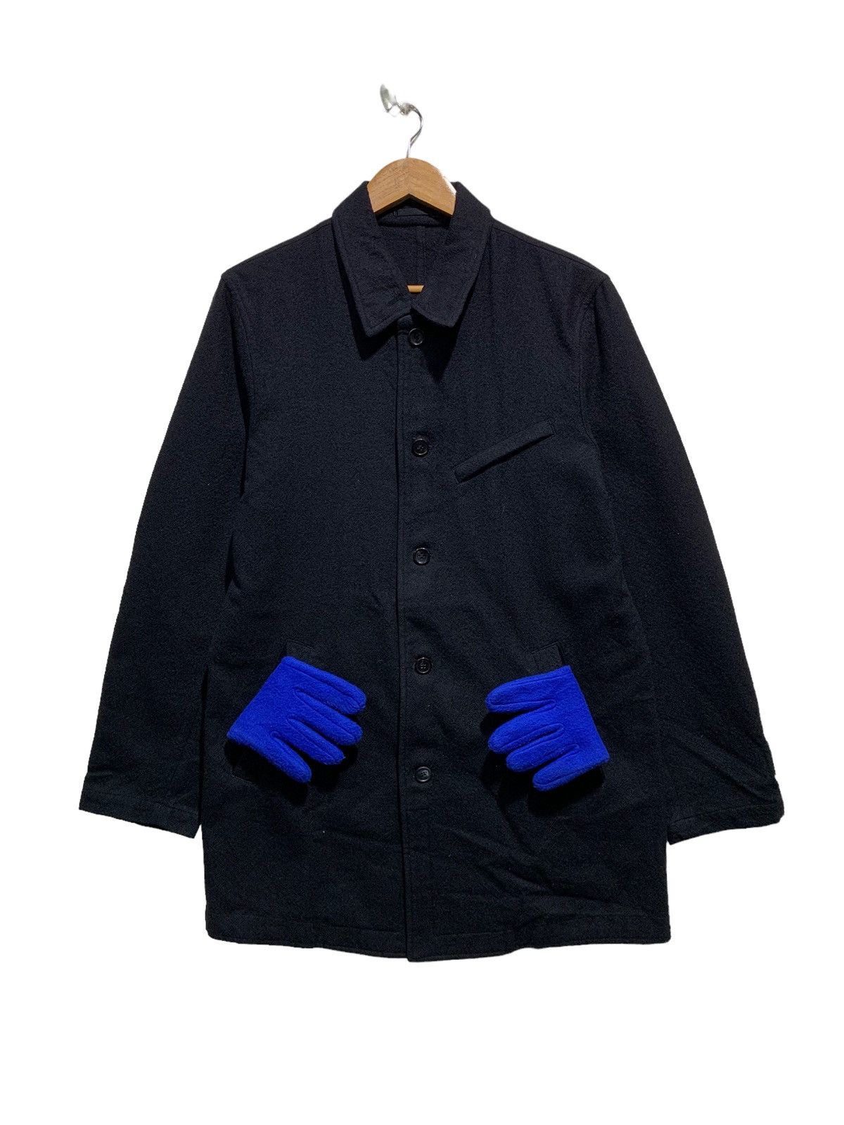 Comme des Garcons × Comme des Garcons Homme 🔥CdGH AD2001 WOOL BLACK JACKETS Size US M / EU 48-50 / 2 - 2 Thumbnail