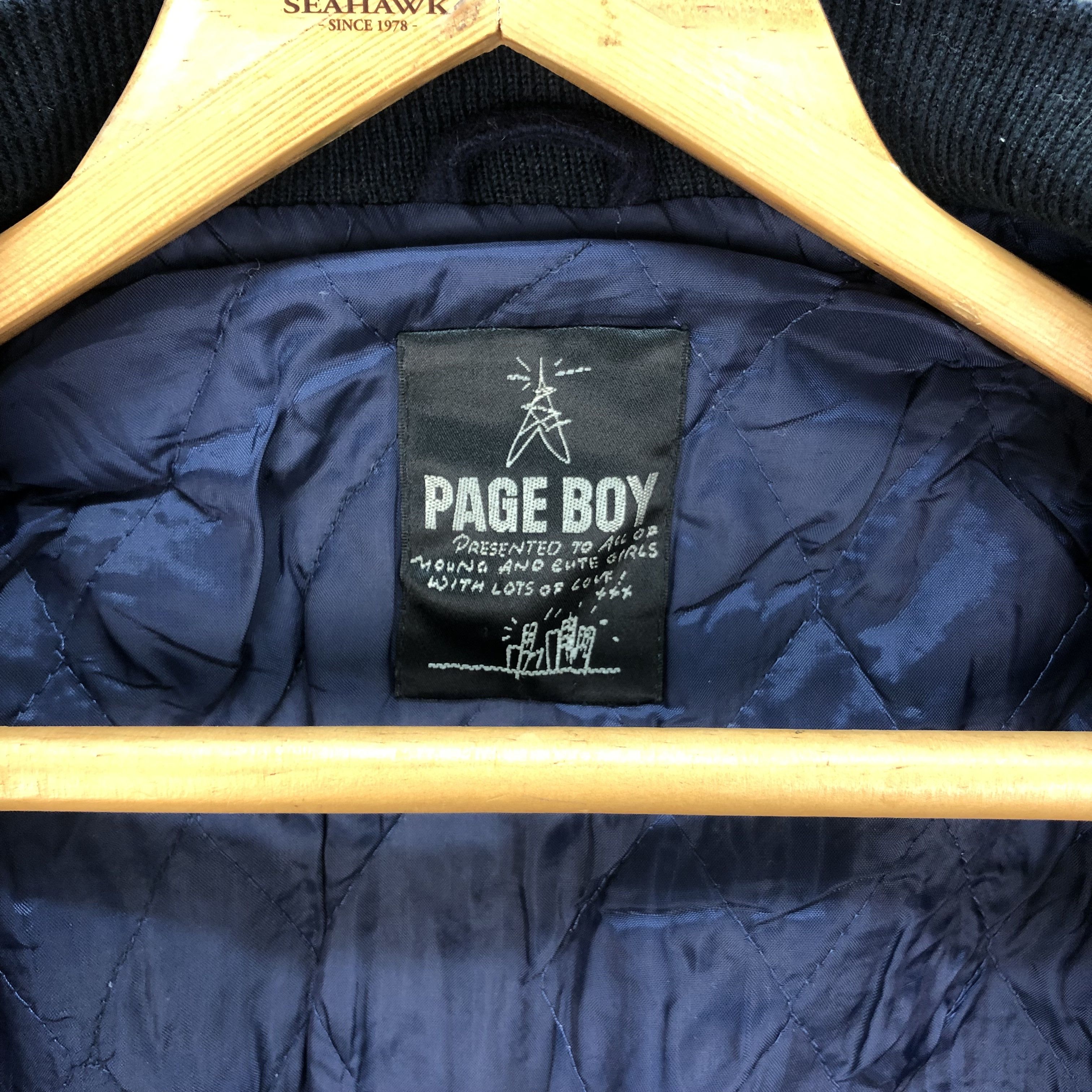 Vintage Vintage PAGE BOY Sleeve Leather Varsity Jacket #4921-36 Size US M / EU 48-50 / 2 - 8 Thumbnail
