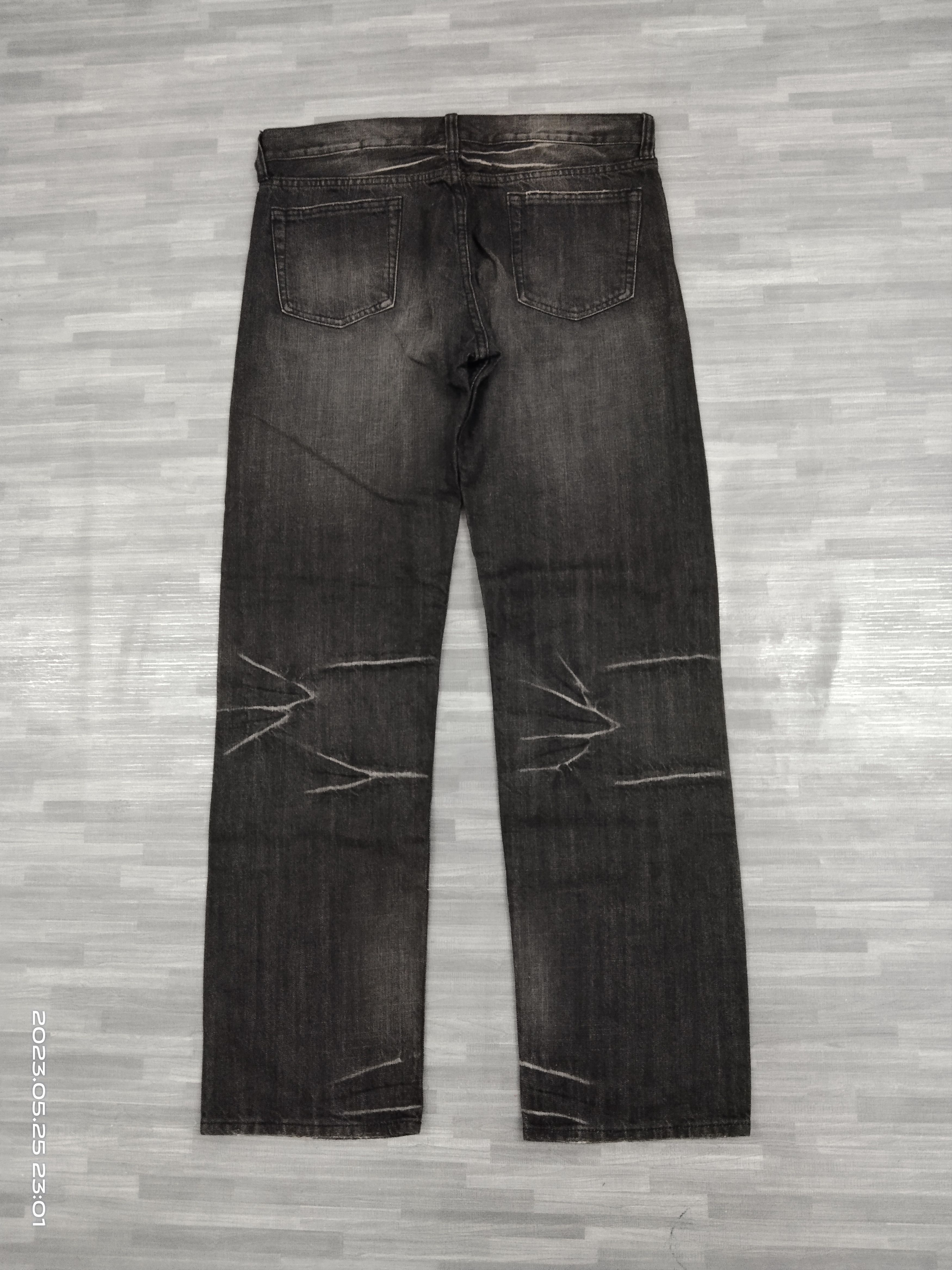 If Six Was Nine SiCK WASHED BLACK ORIRIN DENIM PANTS Size US 32 / EU 48 - 3 Thumbnail
