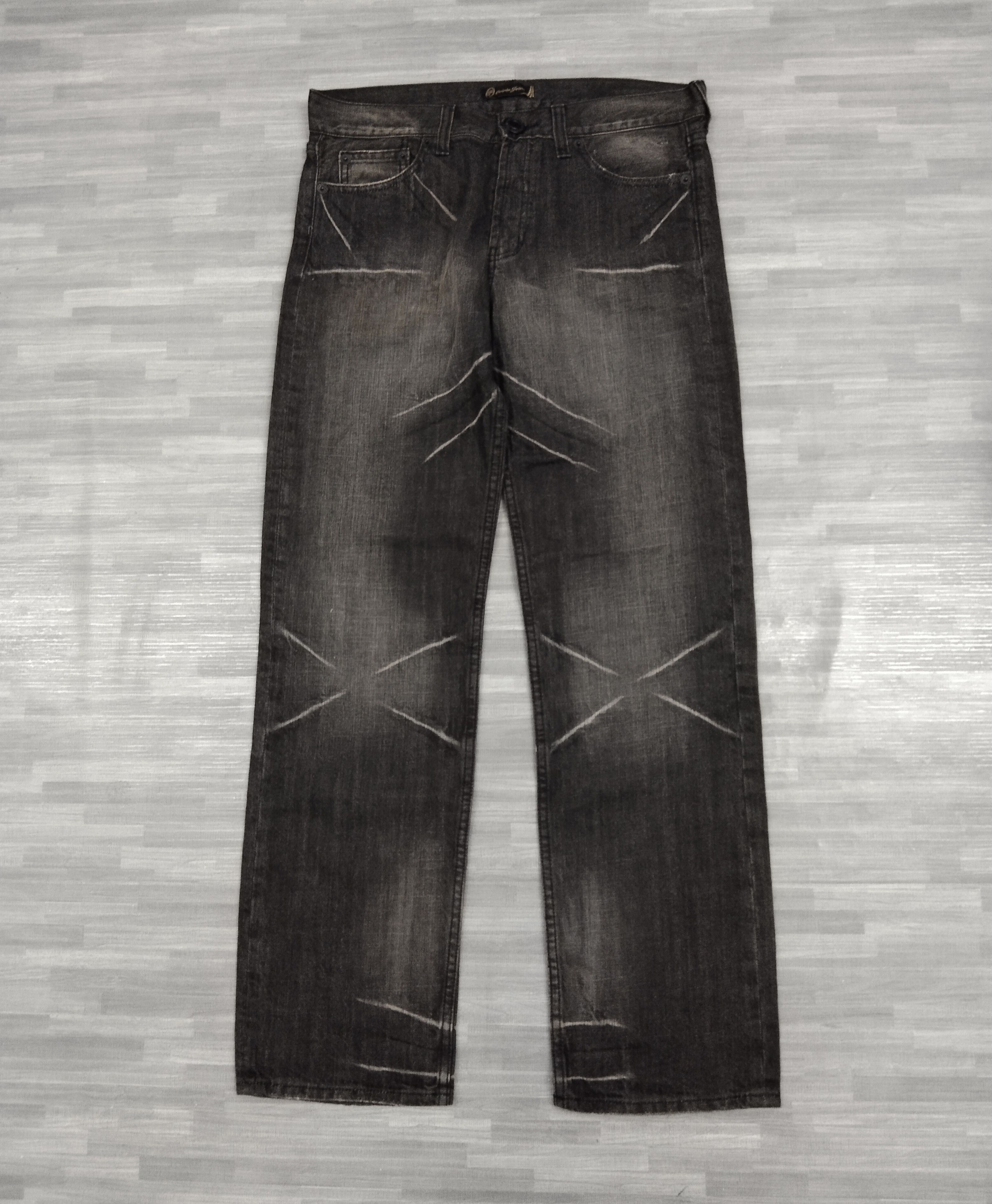 If Six Was Nine SiCK WASHED BLACK ORIRIN DENIM PANTS Size US 32 / EU 48 - 2 Thumbnail