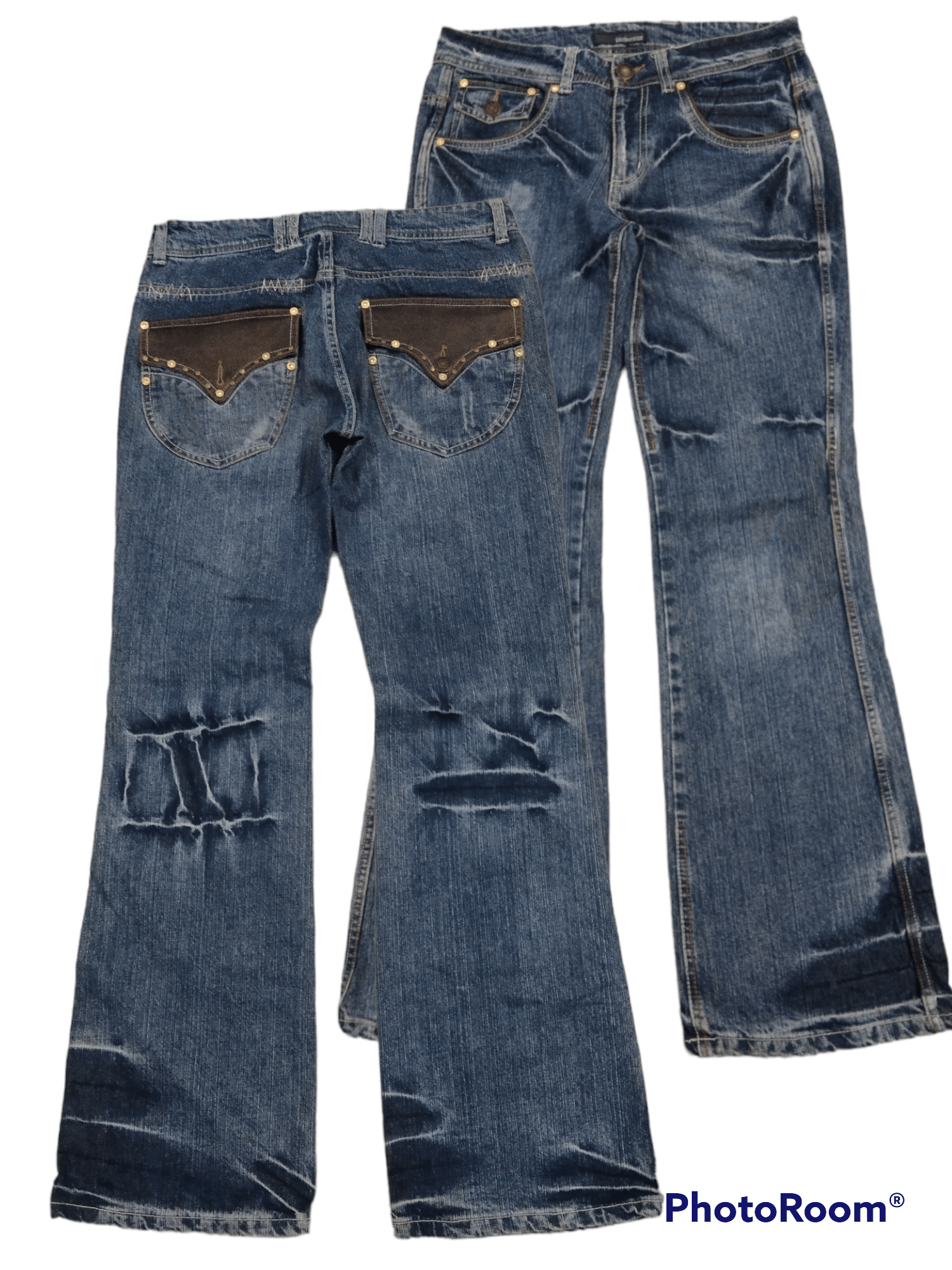 Japanese Brand FLARE SICK INDECENT DENIM PANTS Size US 30 / EU 46 - 1 Preview