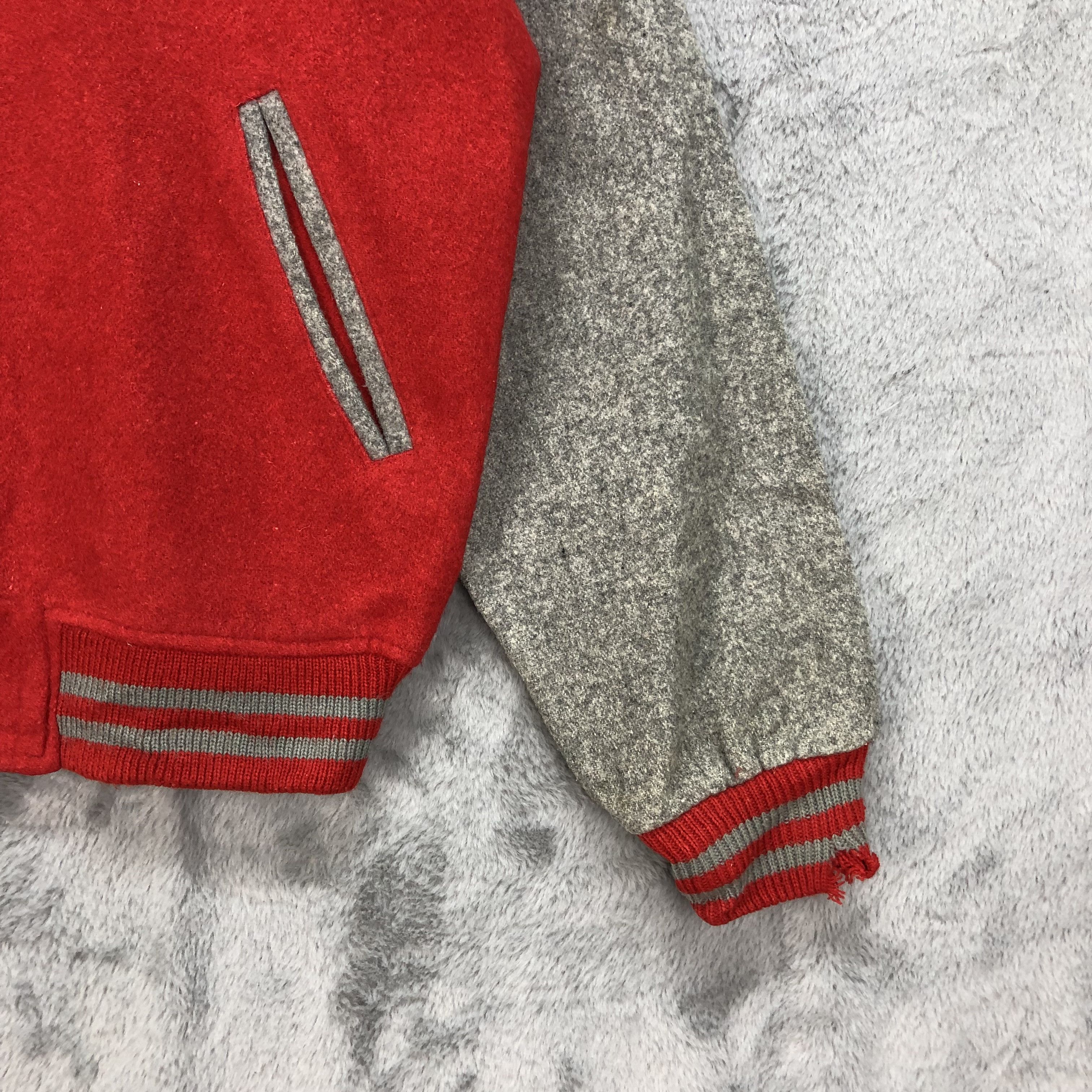 Other UNBRAND Red Wool Varsity Jacket #4895-175 Size US L / EU 52-54 / 3 - 5 Thumbnail