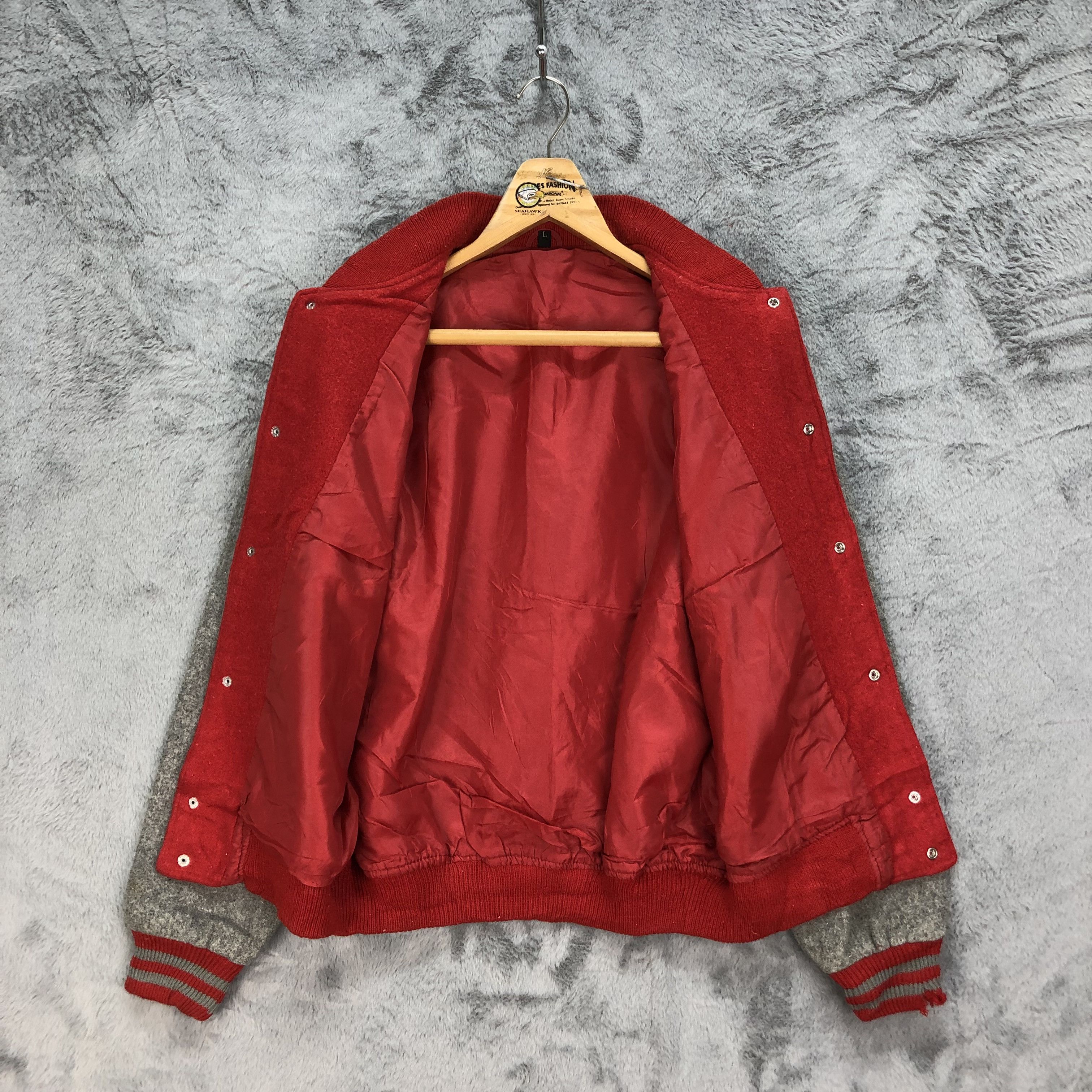 Other UNBRAND Red Wool Varsity Jacket #4895-175 Size US L / EU 52-54 / 3 - 8 Thumbnail