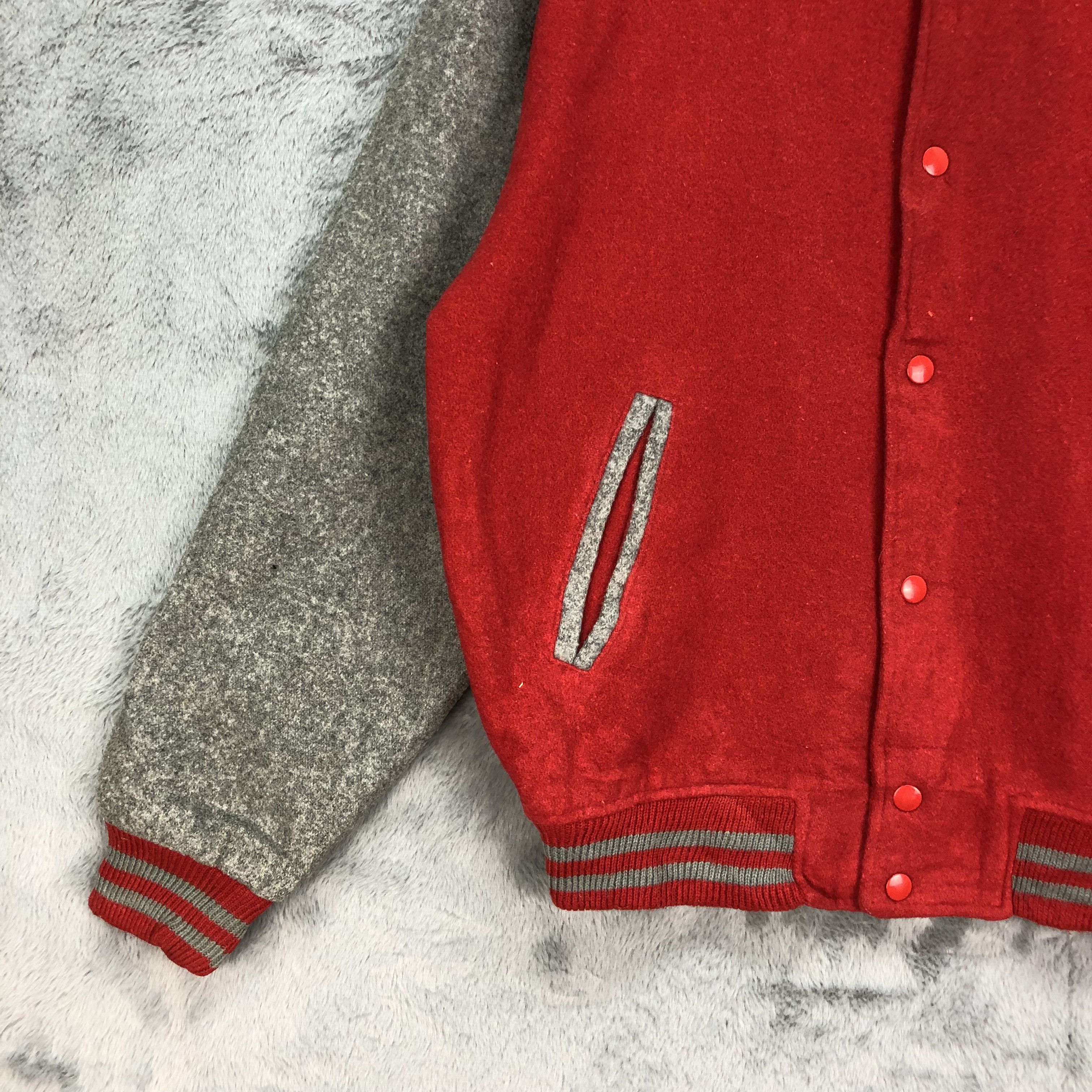 Other UNBRAND Red Wool Varsity Jacket #4895-175 Size US L / EU 52-54 / 3 - 4 Thumbnail