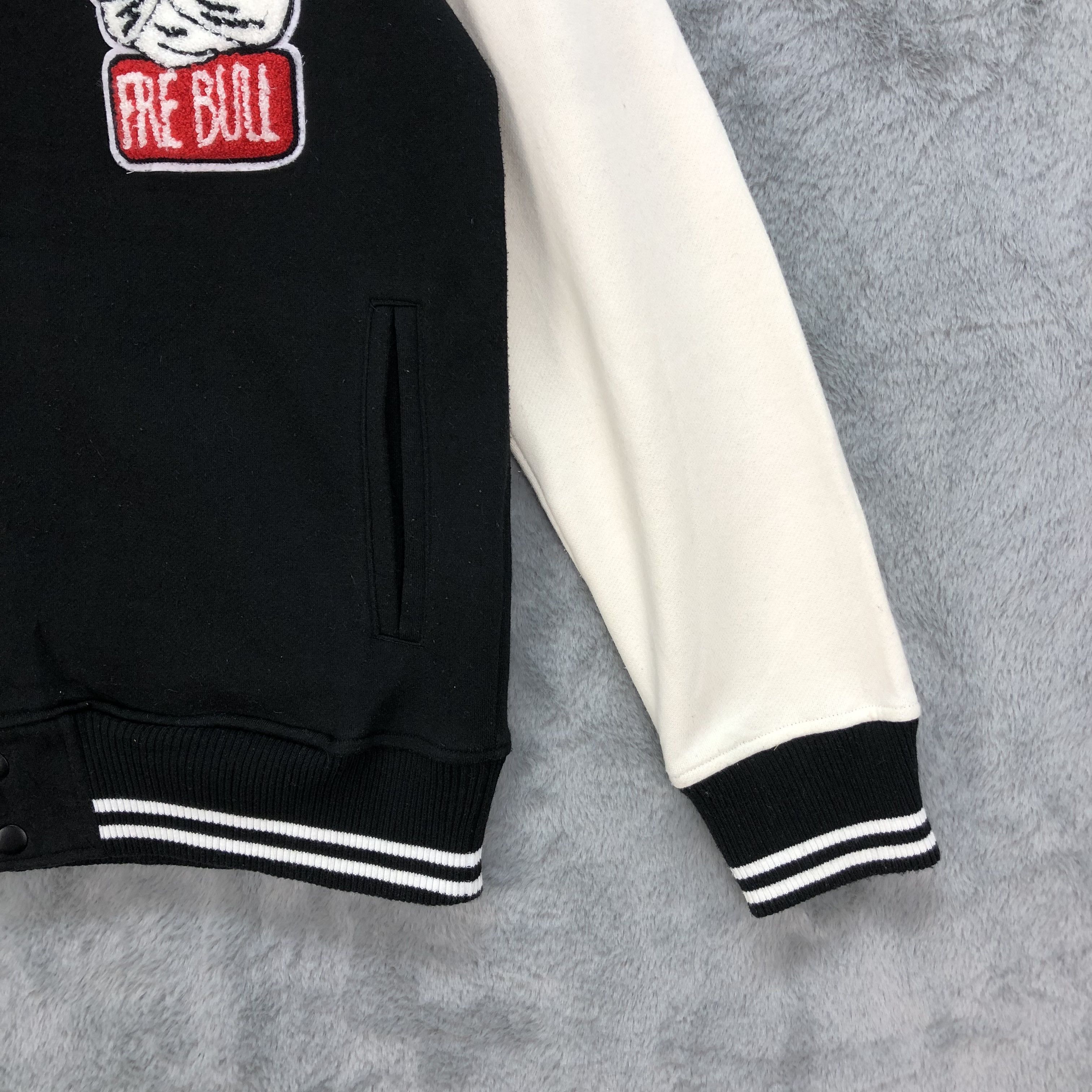 Japanese Brand FRE BULL Patches Logo Varsity Sweater #4822-172 Size US L / EU 52-54 / 3 - 7 Thumbnail