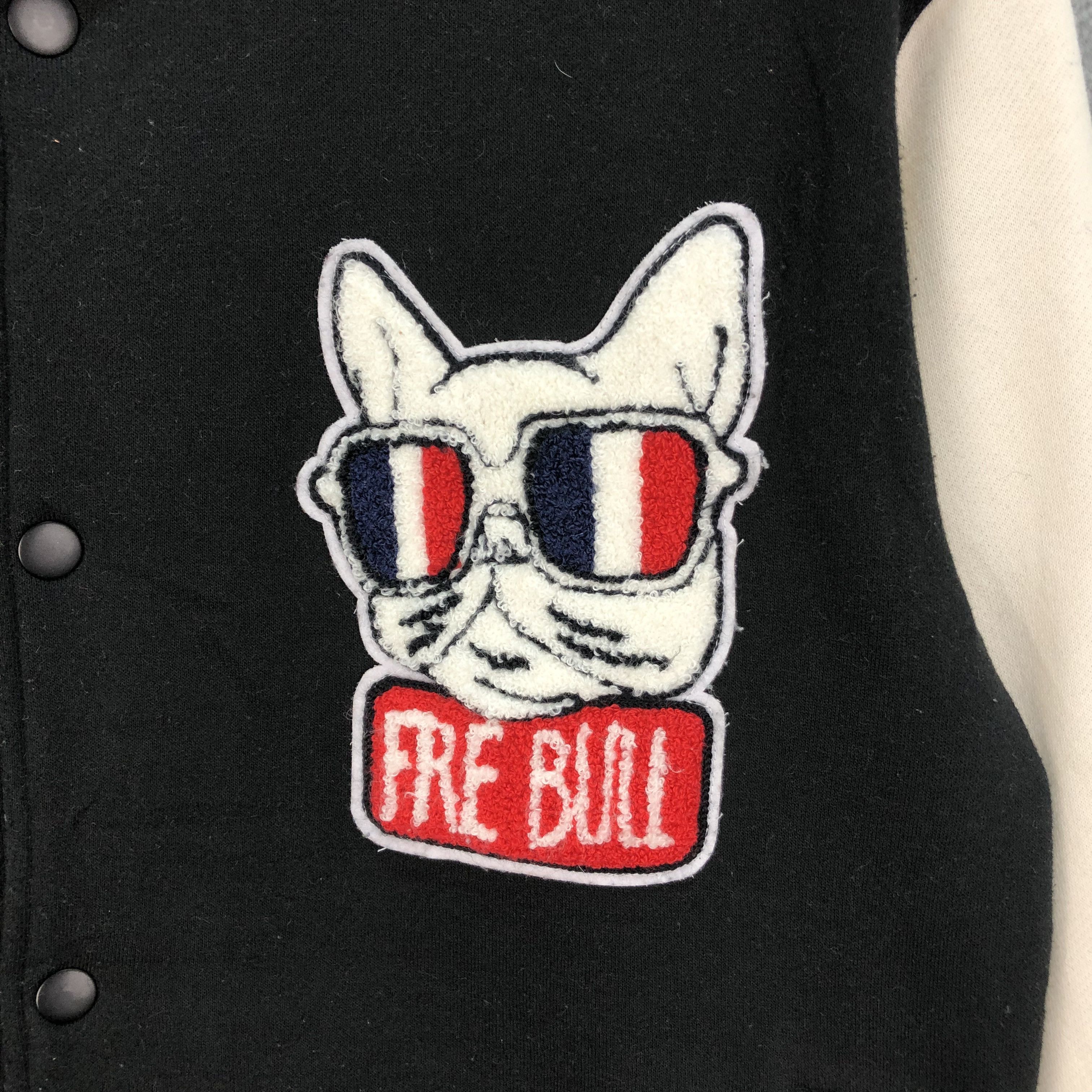 Japanese Brand FRE BULL Patches Logo Varsity Sweater #4822-172 Size US L / EU 52-54 / 3 - 3 Thumbnail