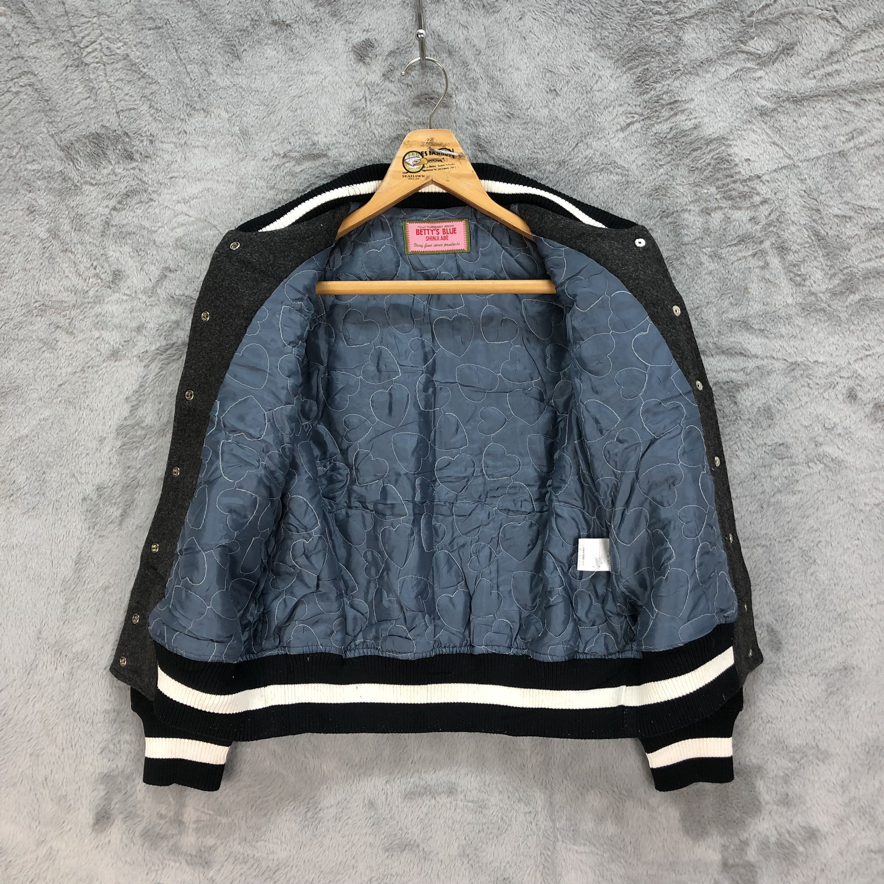 Japanese Brand BETTY'S BLUE by Shinji Abe Varsity Jacket #4838-173 Size S / US 4 / IT 40 - 8 Thumbnail