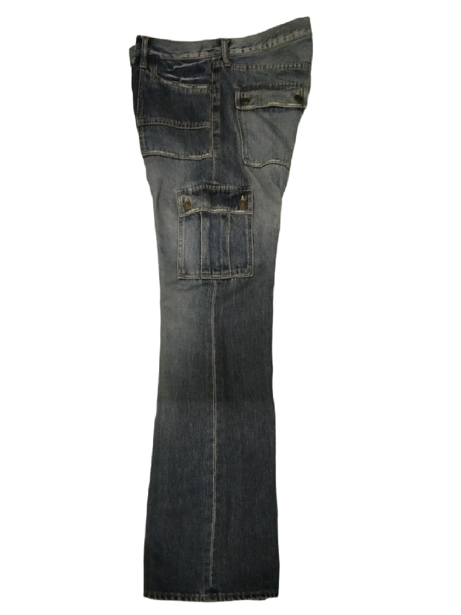 Japanese Brand Vintage Japanese Brand Unknown Cargo Denim Jeans Size US 32 / EU 48 - 10 Thumbnail