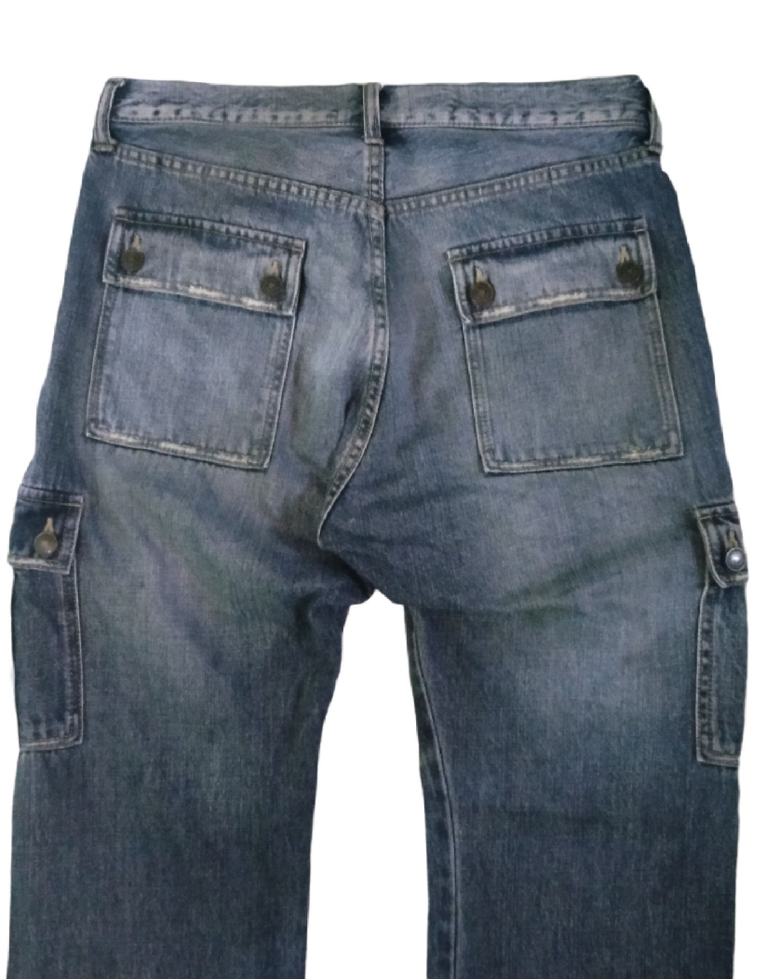 Japanese Brand Vintage Japanese Brand Unknown Cargo Denim Jeans Size US 32 / EU 48 - 7 Thumbnail