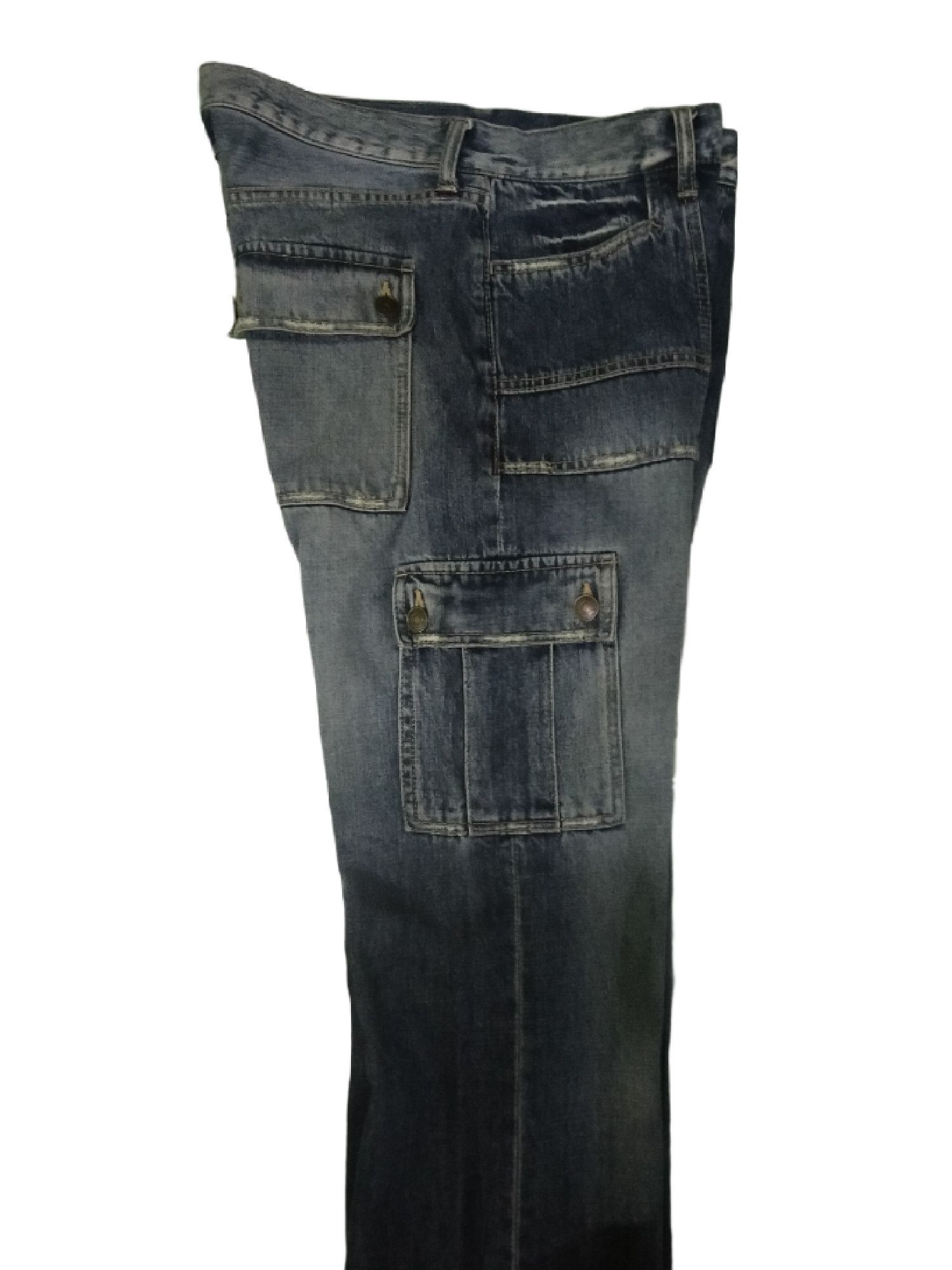 Japanese Brand Vintage Japanese Brand Unknown Cargo Denim Jeans Size US 32 / EU 48 - 13 Thumbnail
