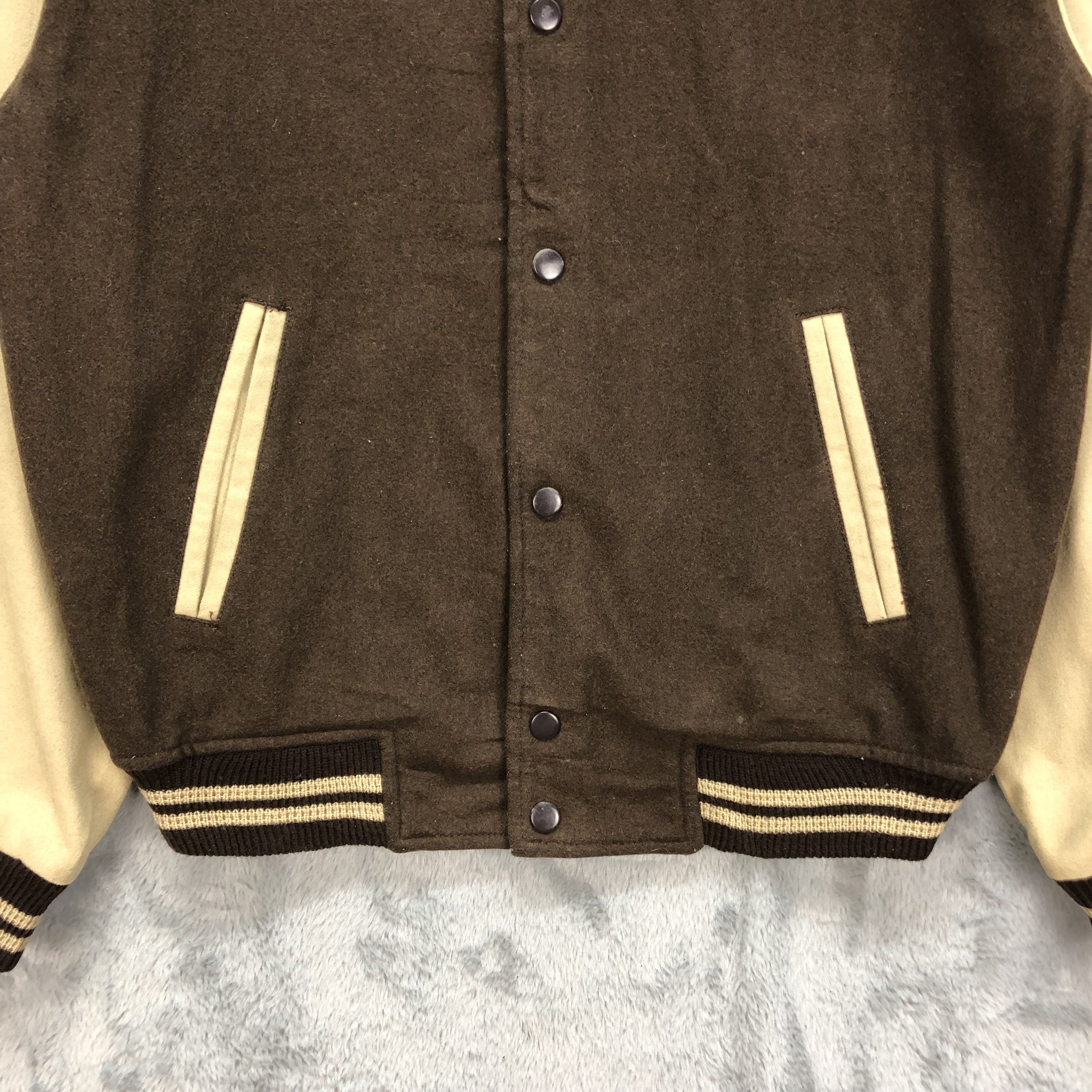 Japanese Brand Casual Wear For Men Wool Varsity Jacket #4900-175 Size US L / EU 52-54 / 3 - 3 Thumbnail