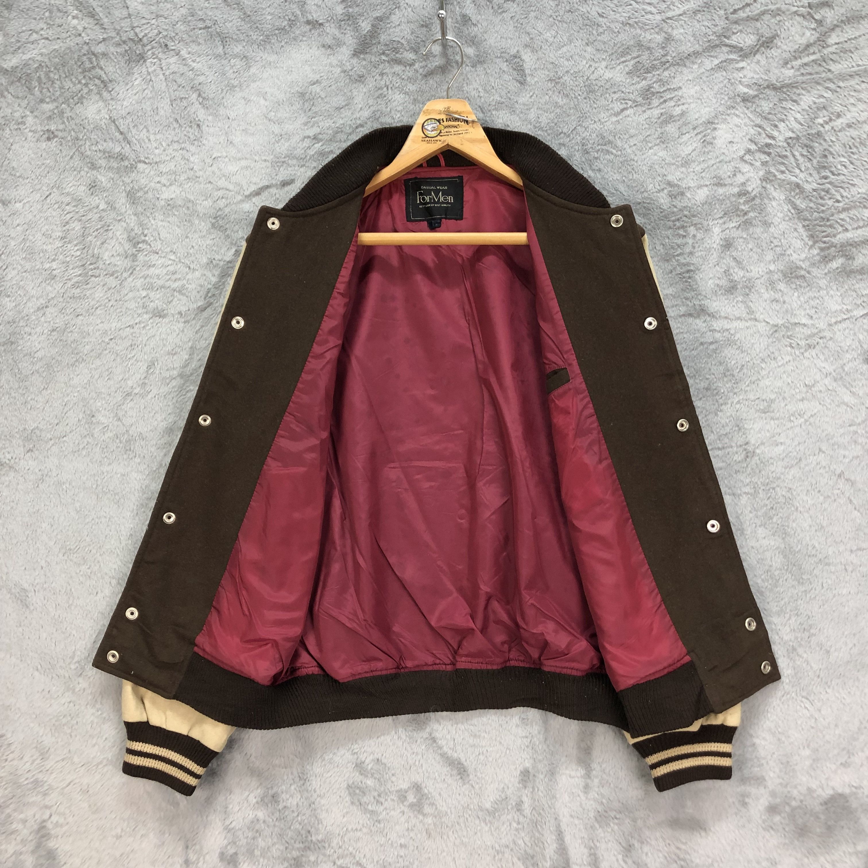Japanese Brand Casual Wear For Men Wool Varsity Jacket #4900-175 Size US L / EU 52-54 / 3 - 7 Thumbnail