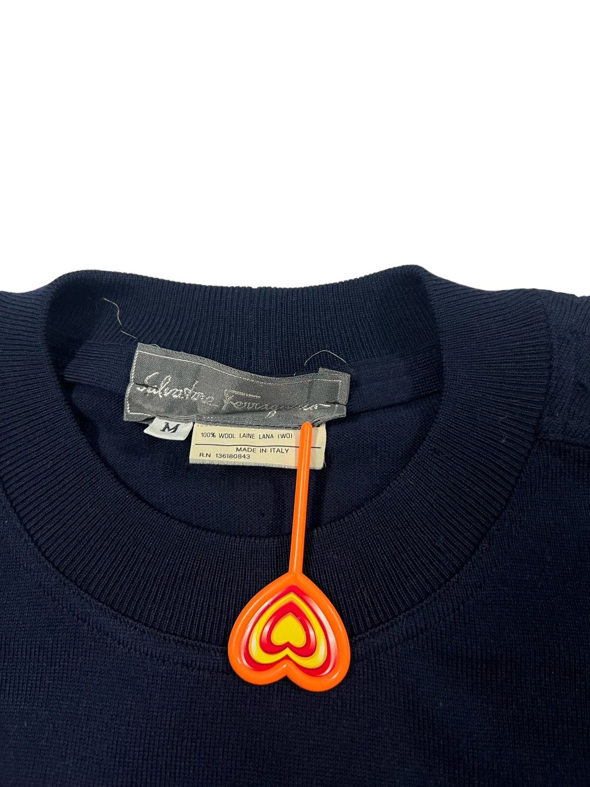 Salvatore Ferragamo Sickk💥 Salvatore Ferragamo Embroidery Logo Knitwear Size US M / EU 48-50 / 2 - 5 Thumbnail
