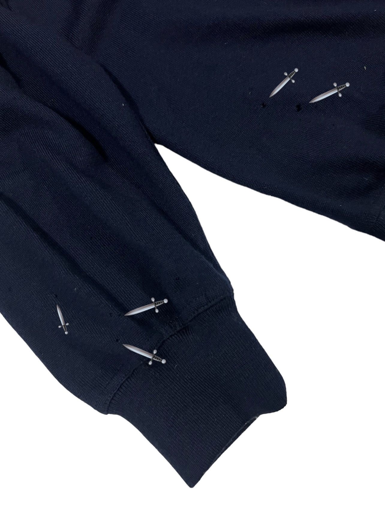 Salvatore Ferragamo Sickk💥 Salvatore Ferragamo Embroidery Logo Knitwear Size US M / EU 48-50 / 2 - 8 Thumbnail