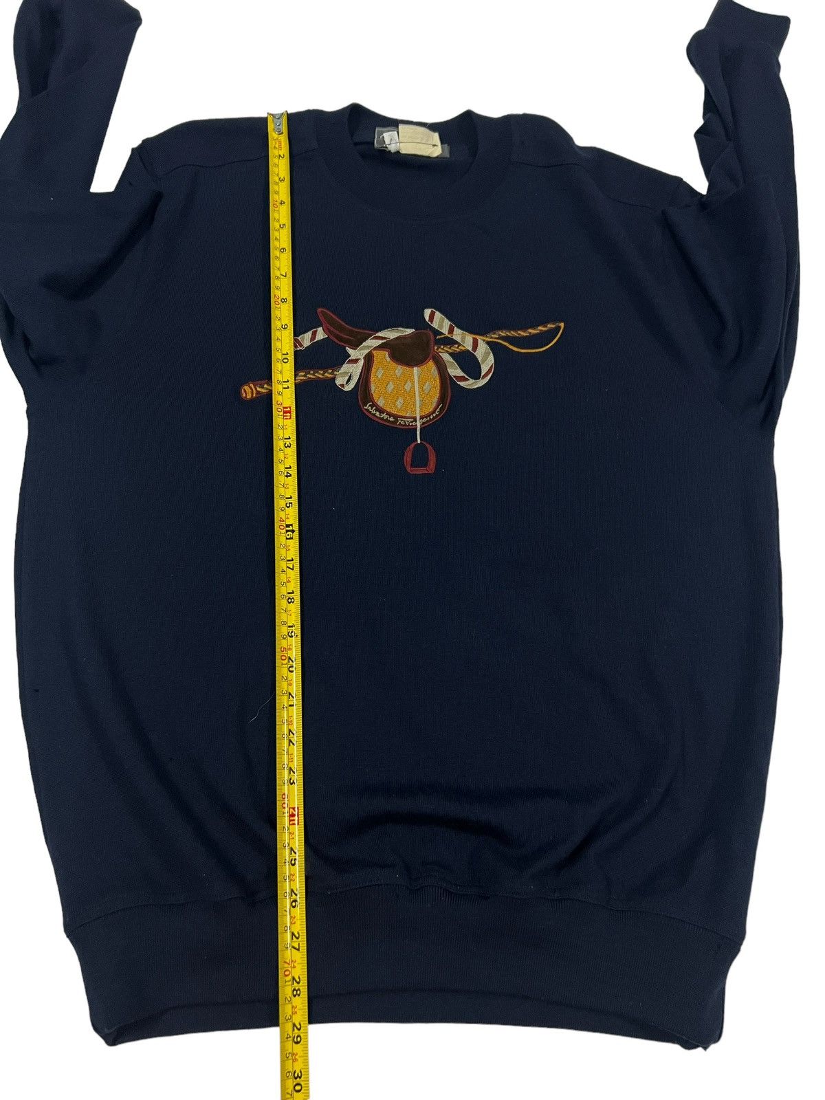 Salvatore Ferragamo Sickk💥 Salvatore Ferragamo Embroidery Logo Knitwear Size US M / EU 48-50 / 2 - 11 Thumbnail