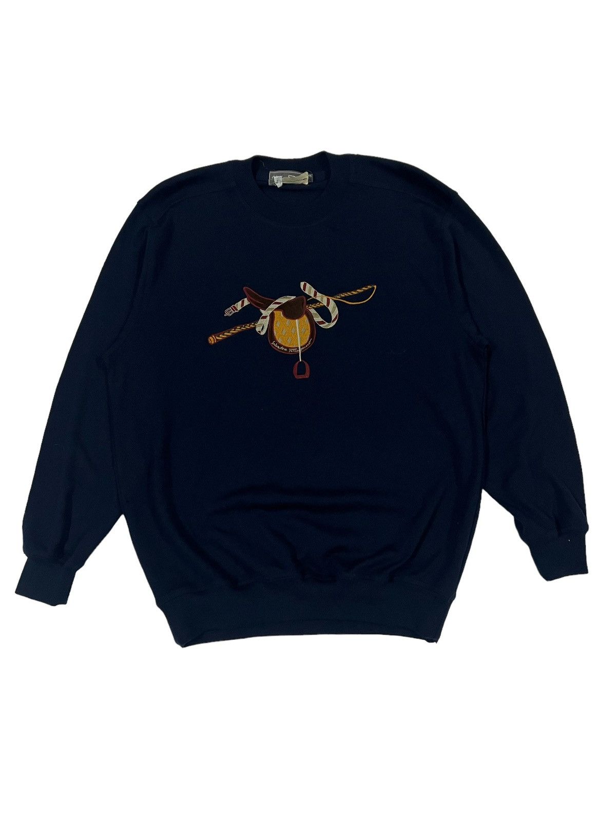 Salvatore Ferragamo Sickk💥 Salvatore Ferragamo Embroidery Logo Knitwear Size US M / EU 48-50 / 2 - 1 Thumbnail