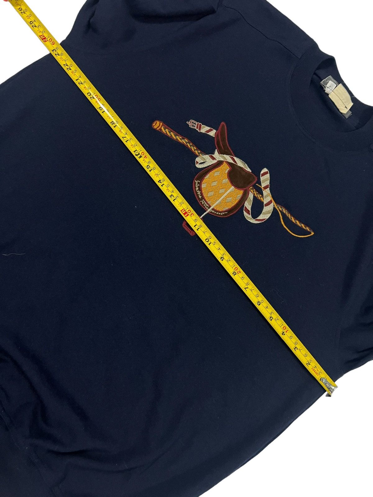 Salvatore Ferragamo Sickk💥 Salvatore Ferragamo Embroidery Logo Knitwear Size US M / EU 48-50 / 2 - 10 Thumbnail