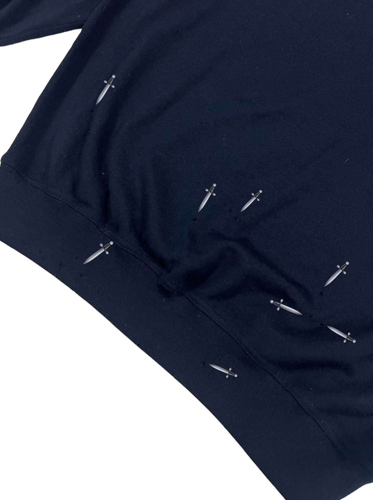 Salvatore Ferragamo Sickk💥 Salvatore Ferragamo Embroidery Logo Knitwear Size US M / EU 48-50 / 2 - 7 Thumbnail
