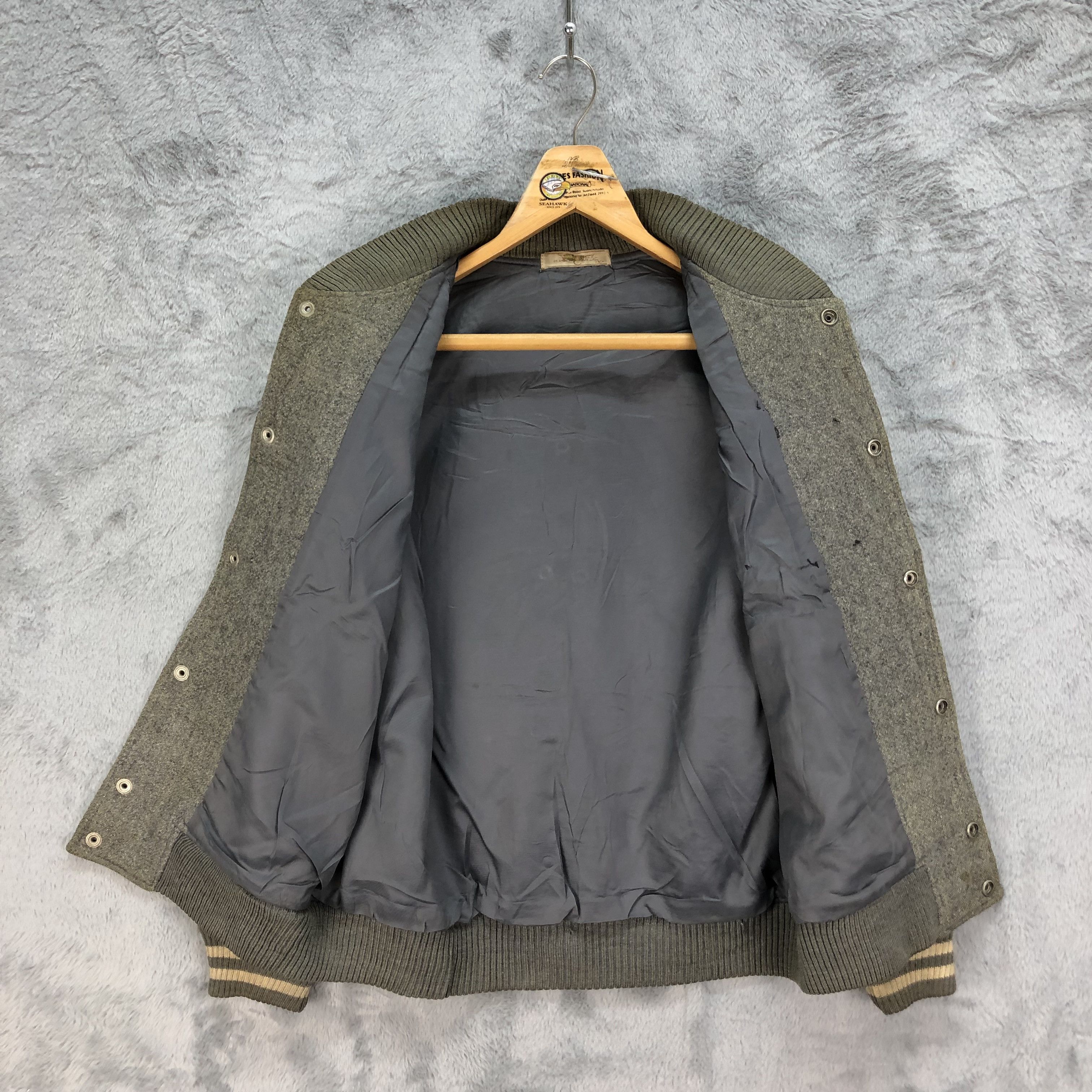 Japanese Brand Vintage SPORTY CASTAL Wool Leather Varsity Jacket #4852--174 Size US M / EU 48-50 / 2 - 9 Thumbnail