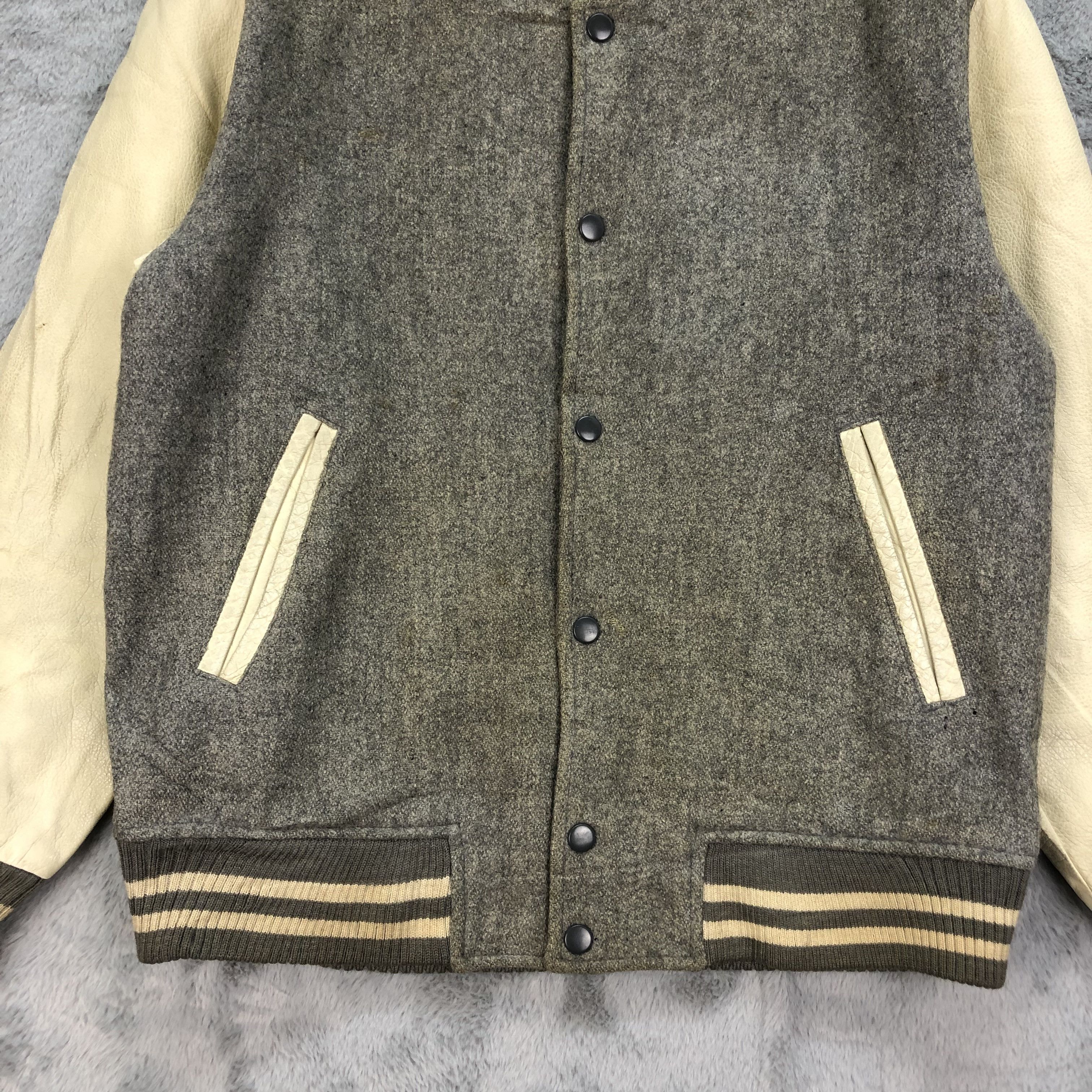 Japanese Brand Vintage SPORTY CASTAL Wool Leather Varsity Jacket #4852--174 Size US M / EU 48-50 / 2 - 4 Thumbnail