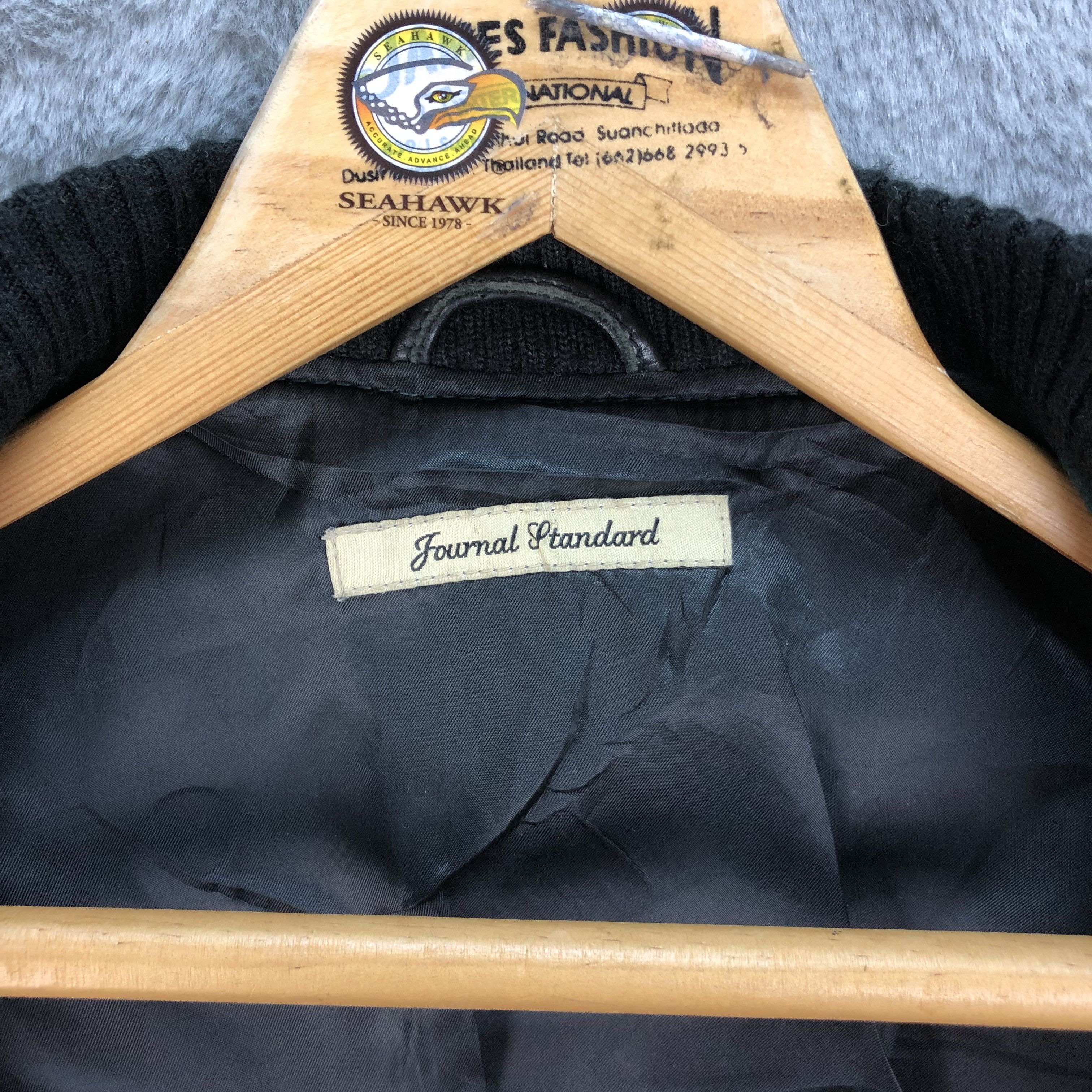 Journal Standard Journal Standard Green Wool Varsity Jacket #4850-174 Size M / US 6-8 / IT 42-44 - 7 Thumbnail