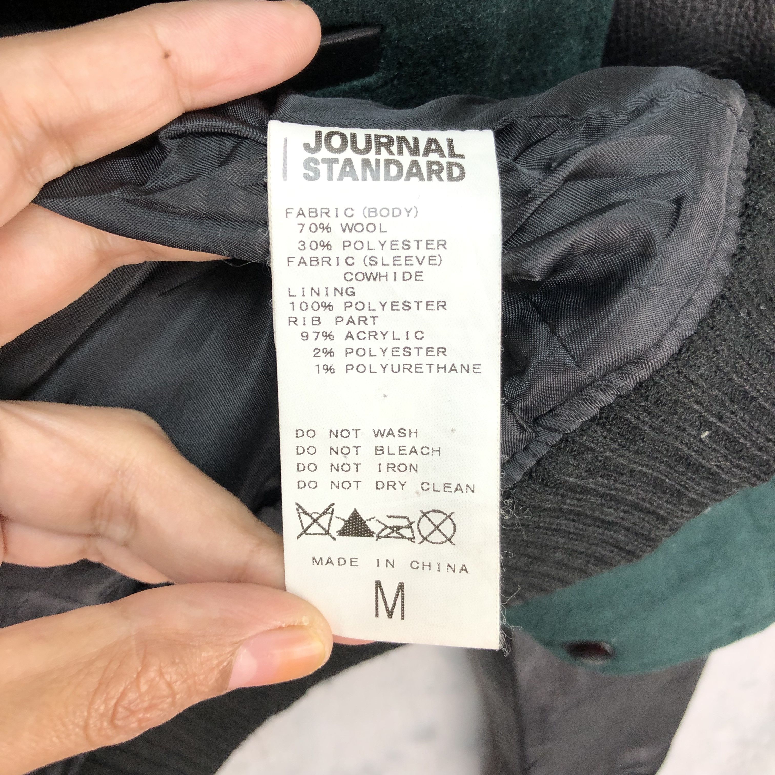 Journal Standard Journal Standard Green Wool Varsity Jacket #4850-174 Size M / US 6-8 / IT 42-44 - 8 Thumbnail