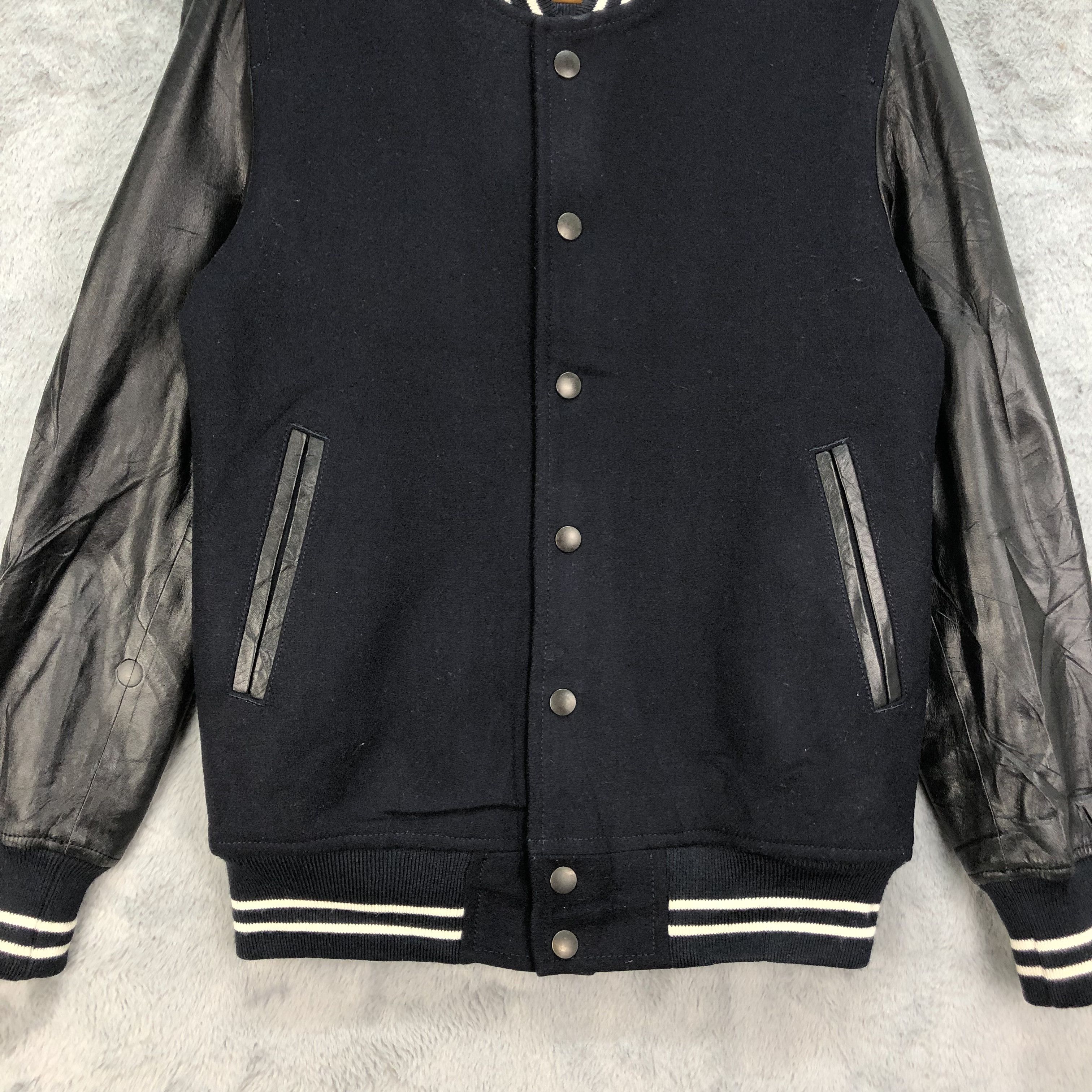Japanese Brand Ships Wool Varsity Jacket #4847-174 Size US L / EU 52-54 / 3 - 3 Thumbnail