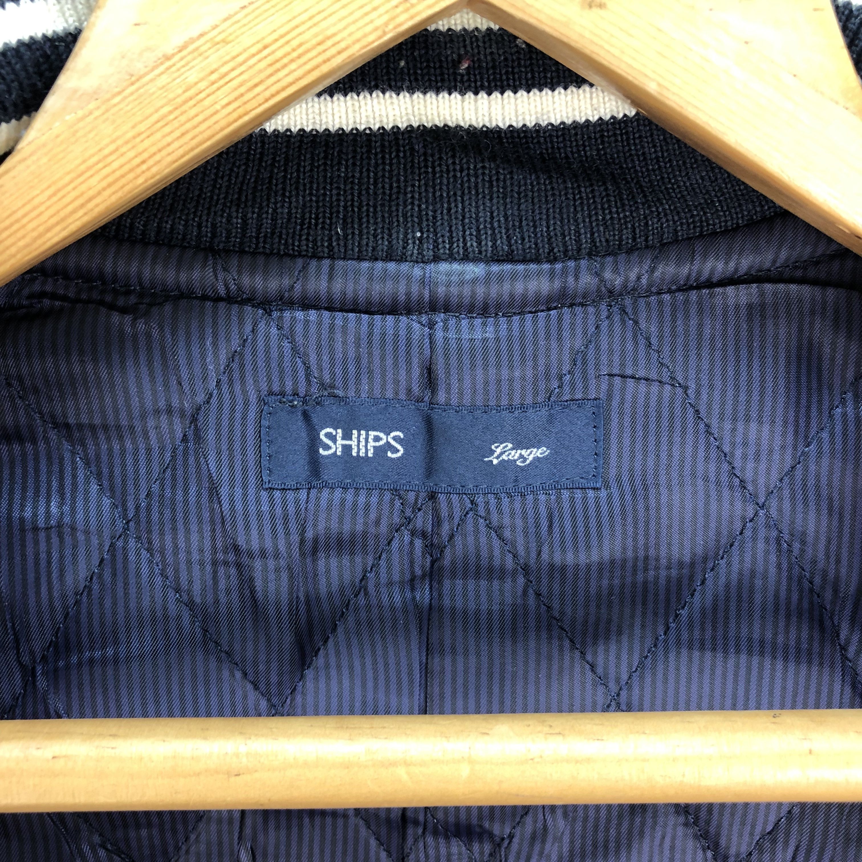 Japanese Brand Ships Wool Varsity Jacket #4847-174 Size US L / EU 52-54 / 3 - 7 Thumbnail