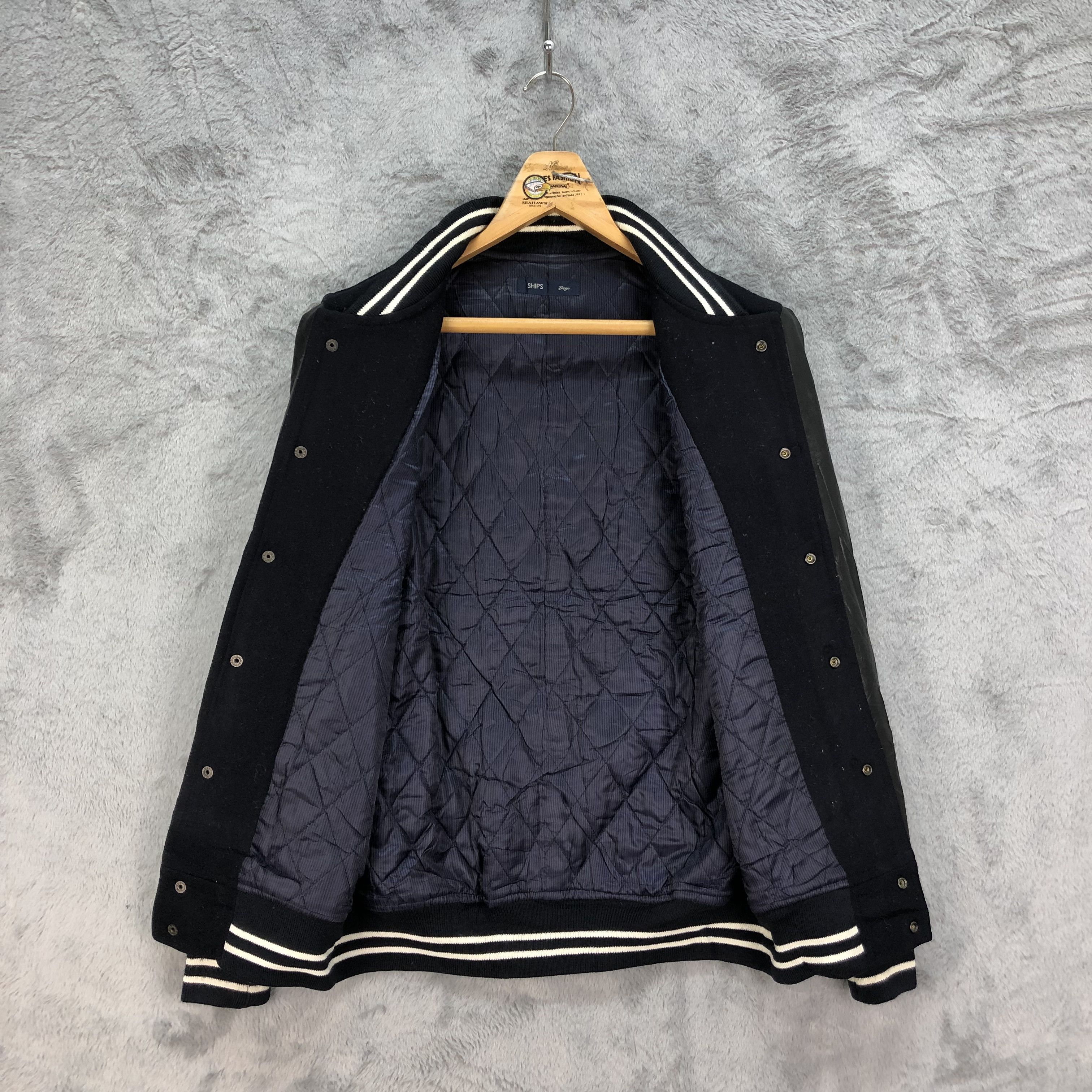 Japanese Brand Ships Wool Varsity Jacket #4847-174 Size US L / EU 52-54 / 3 - 6 Thumbnail