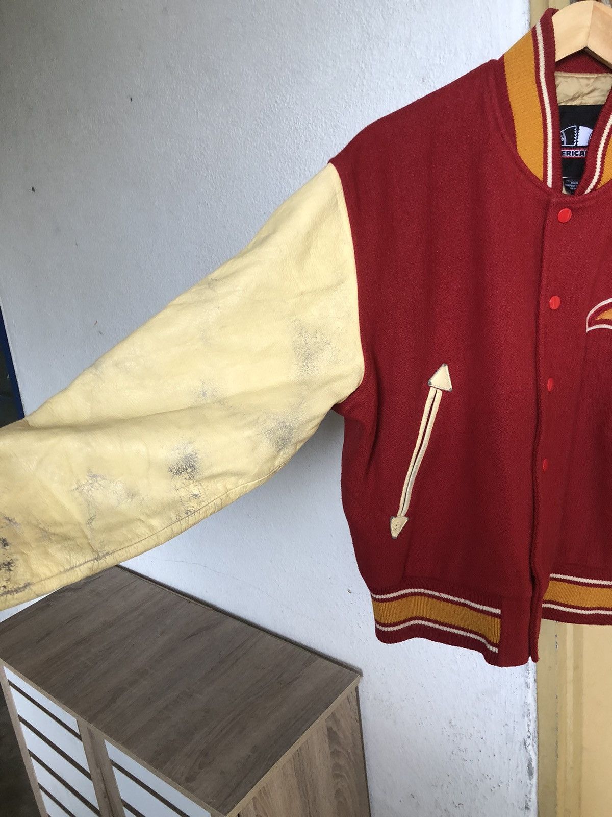 Vintage Vintage Americanino Arm Leather Varsity Jacket Size US L / EU 52-54 / 3 - 12 Thumbnail