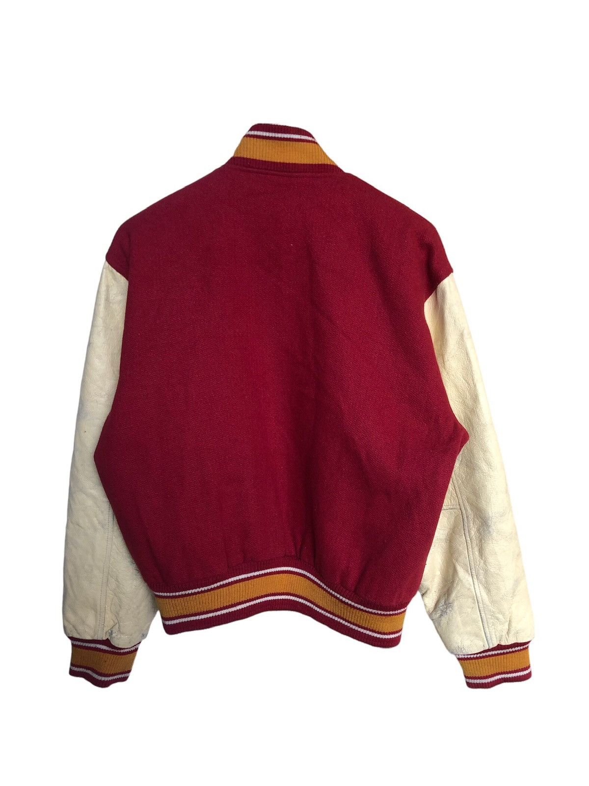 Vintage Vintage Americanino Arm Leather Varsity Jacket Size US L / EU 52-54 / 3 - 2 Thumbnail