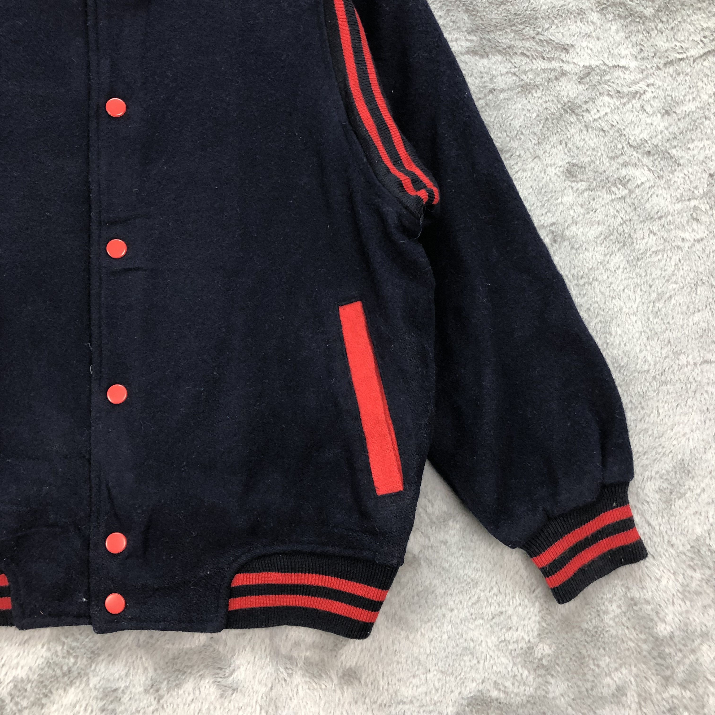 Japanese Brand FRIENDLY Silver Ox Made in Japan Wool Varsity #4794-170 Size US S / EU 44-46 / 1 - 5 Thumbnail