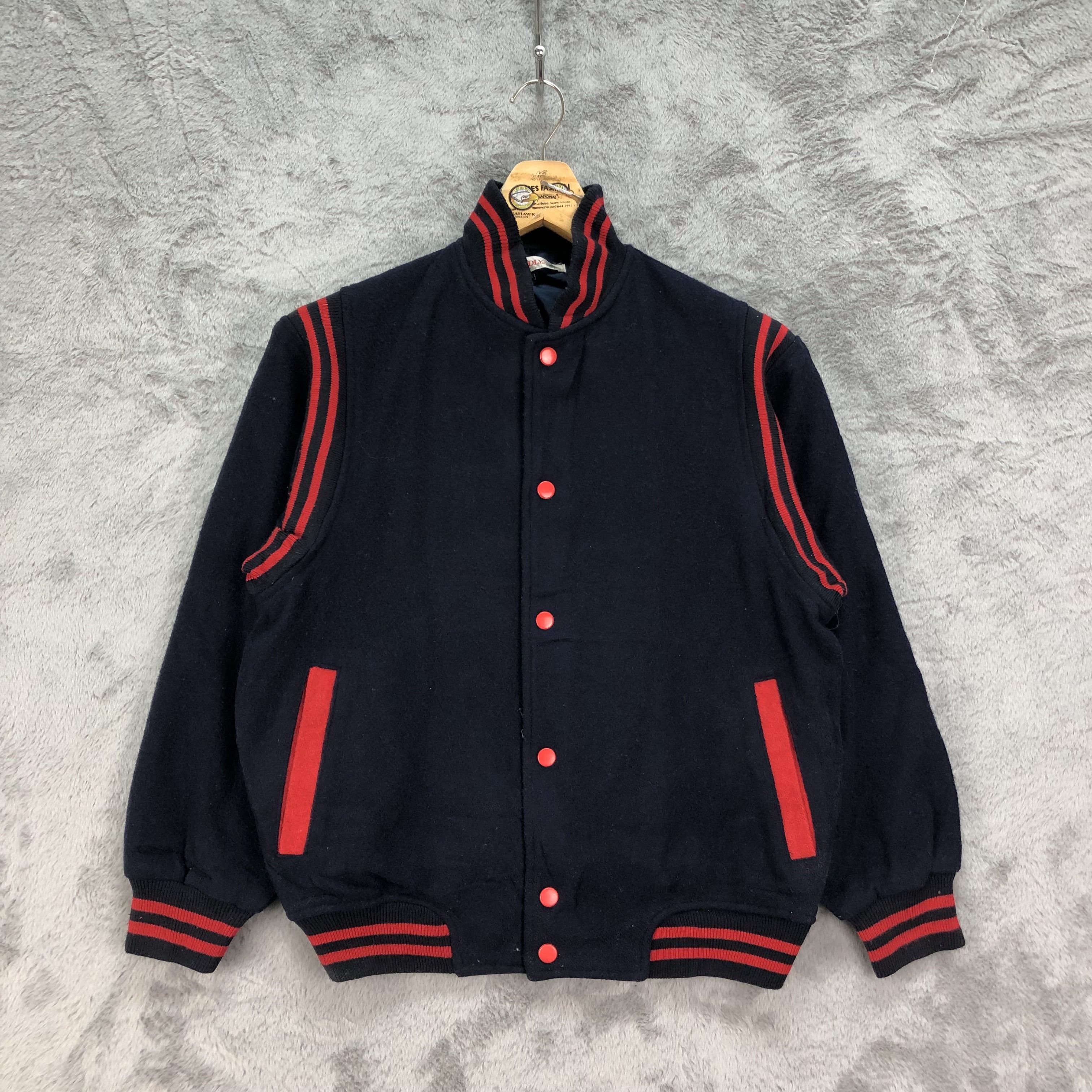 Japanese Brand FRIENDLY Silver Ox Made in Japan Wool Varsity #4794-170 Size US S / EU 44-46 / 1 - 1 Thumbnail