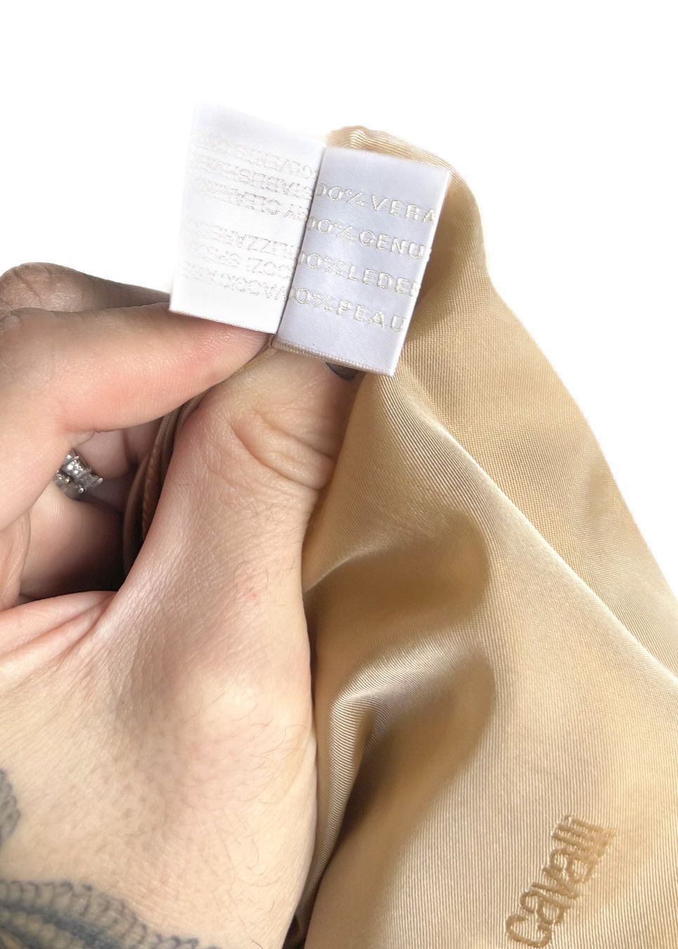 Roberto Cavalli Roberto Cavalli Beige Washed Suede Laced Skirt Size 28" / US 6 / IT 42 - 8 Thumbnail