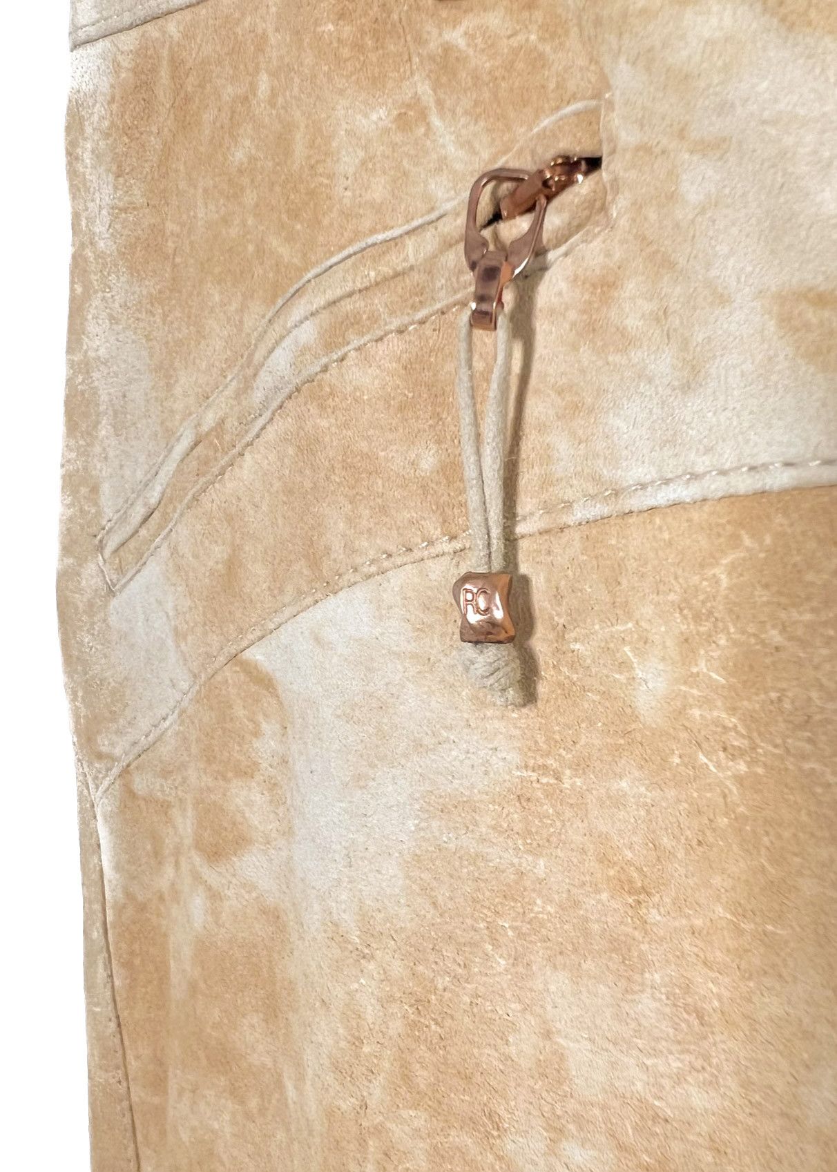 Roberto Cavalli Roberto Cavalli Beige Washed Suede Laced Skirt Size 28" / US 6 / IT 42 - 5 Thumbnail