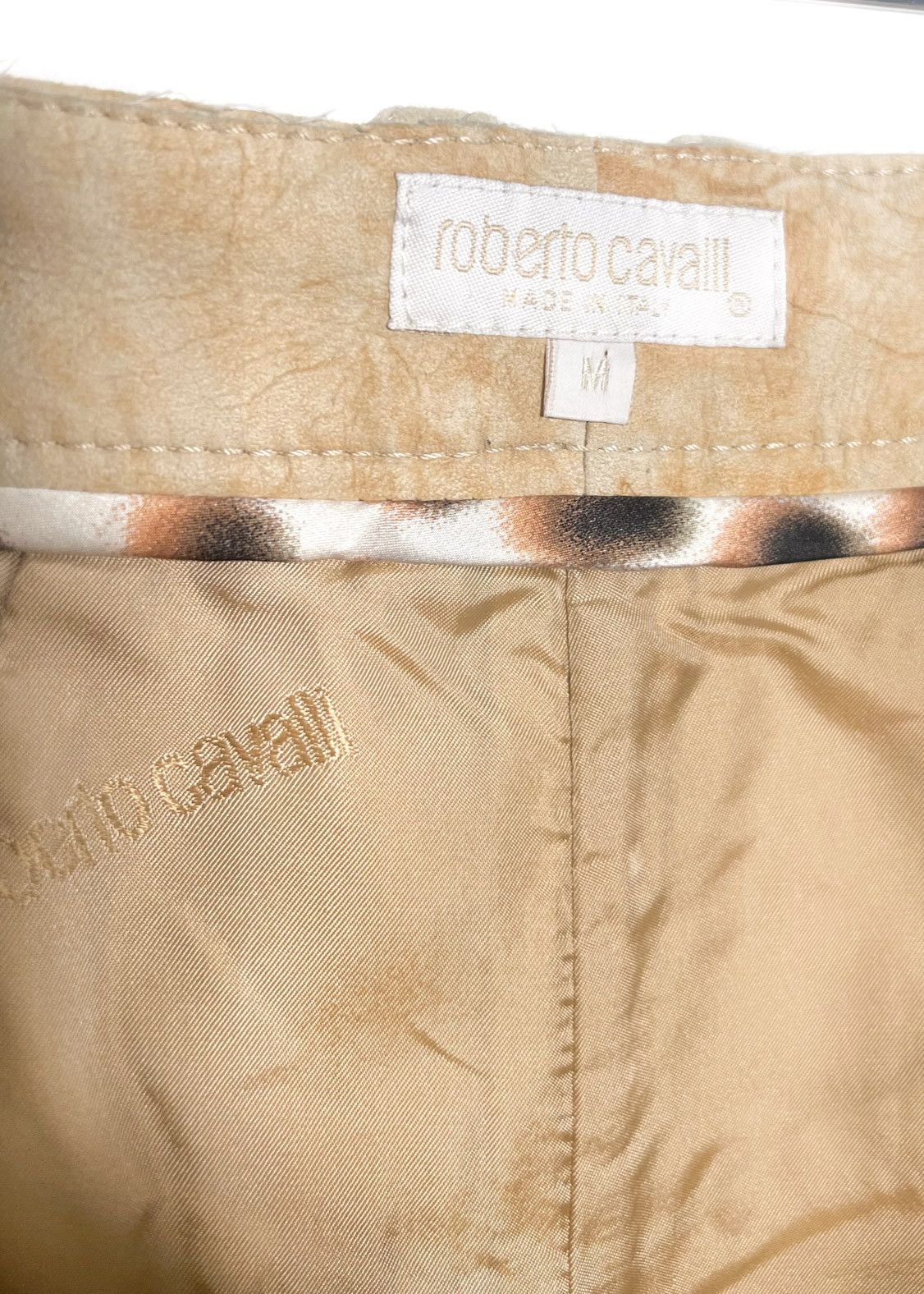 Roberto Cavalli Roberto Cavalli Beige Washed Suede Laced Skirt Size 28" / US 6 / IT 42 - 7 Thumbnail