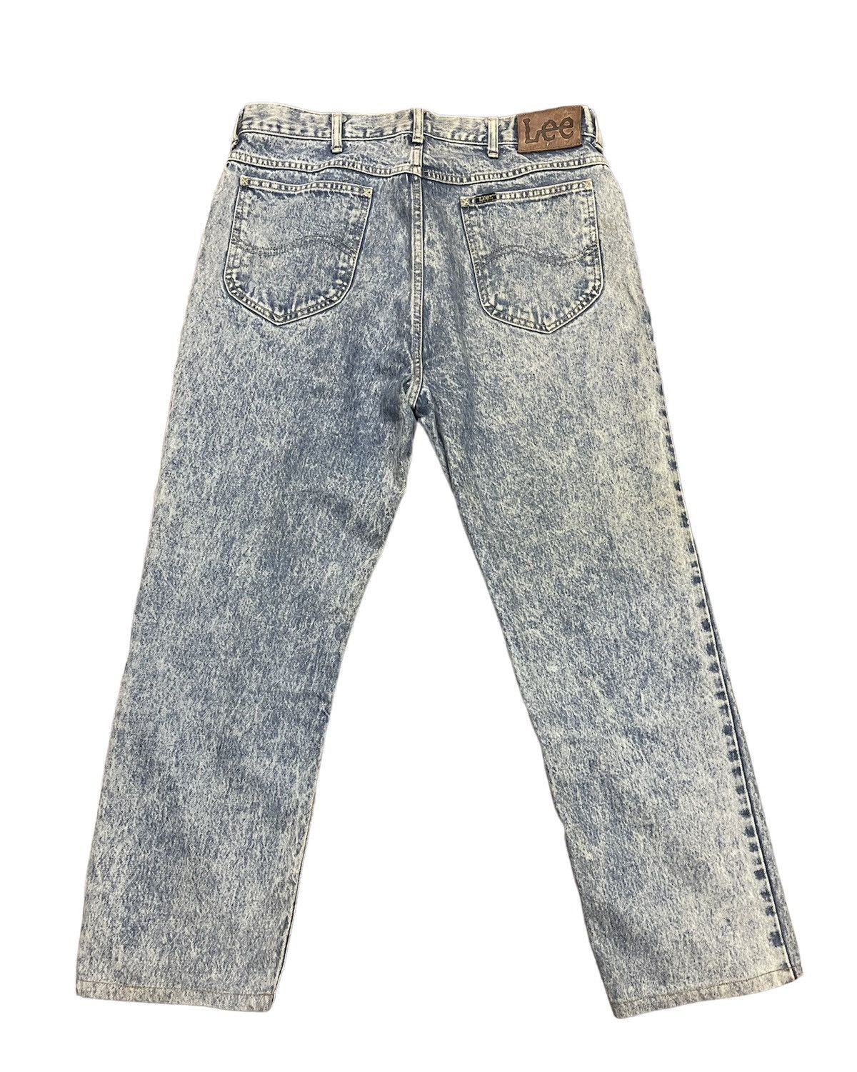 Lee Vintage Lee acid wash blue denim non selvedge Size US 35 - 2 Thumbnail