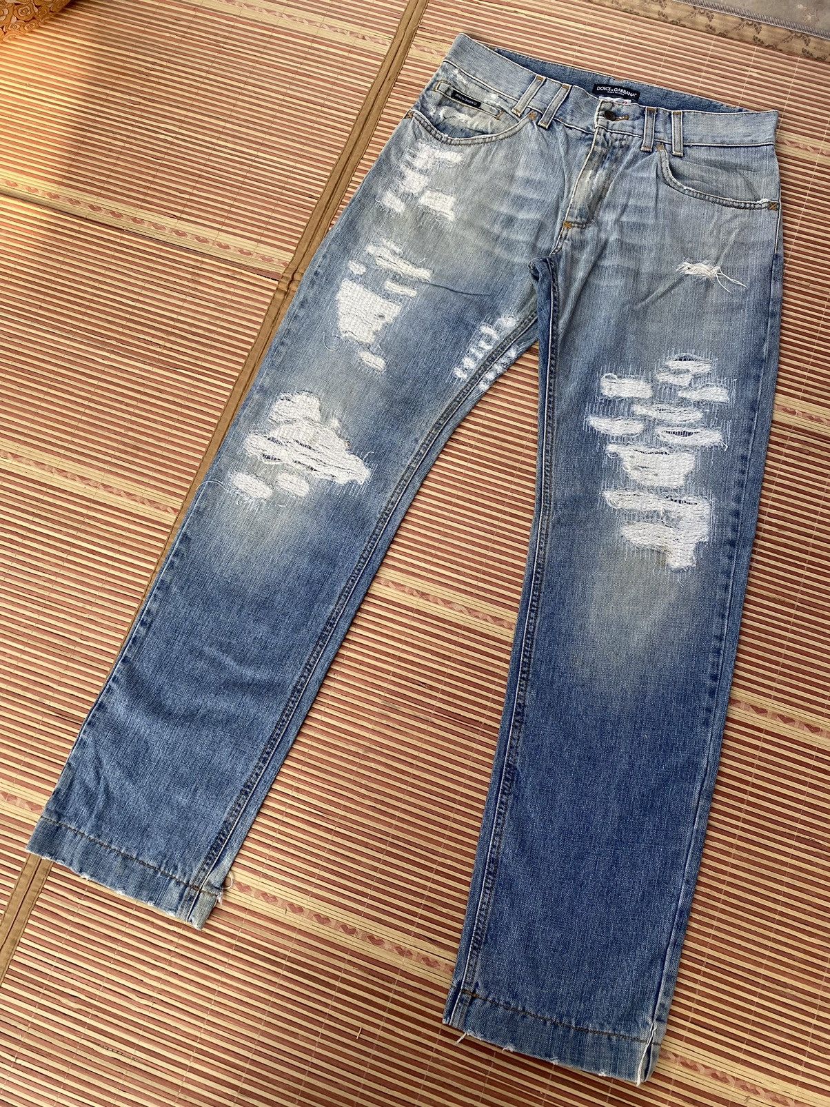 Dolce & Gabbana Vintage Dolce & Gabbana Distressed Pant Size US 32 / EU 48 - 1 Thumbnail