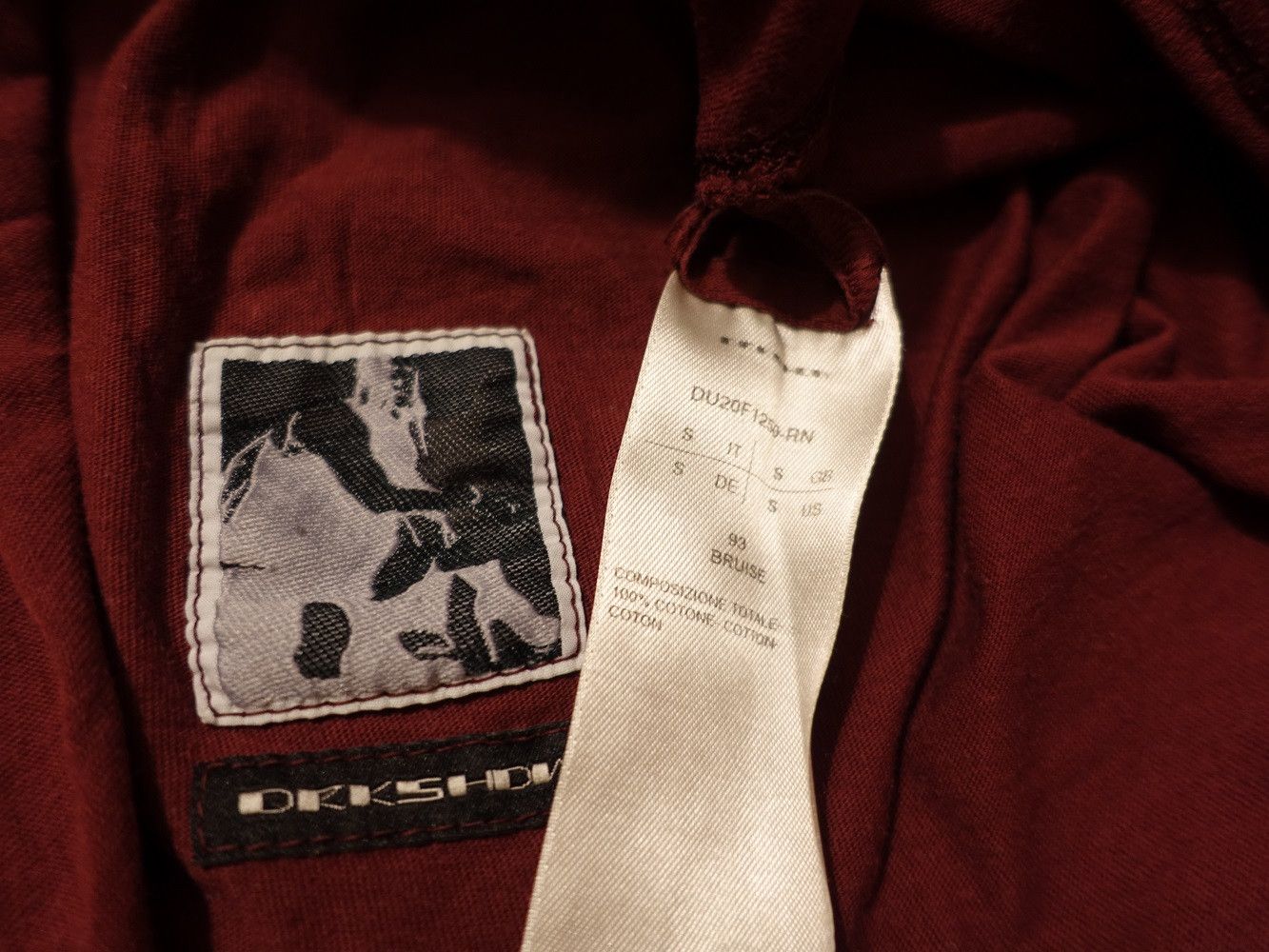 Rick Owens BRUISE LEVEL TEE Size US S / EU 44-46 / 1 - 3 Thumbnail