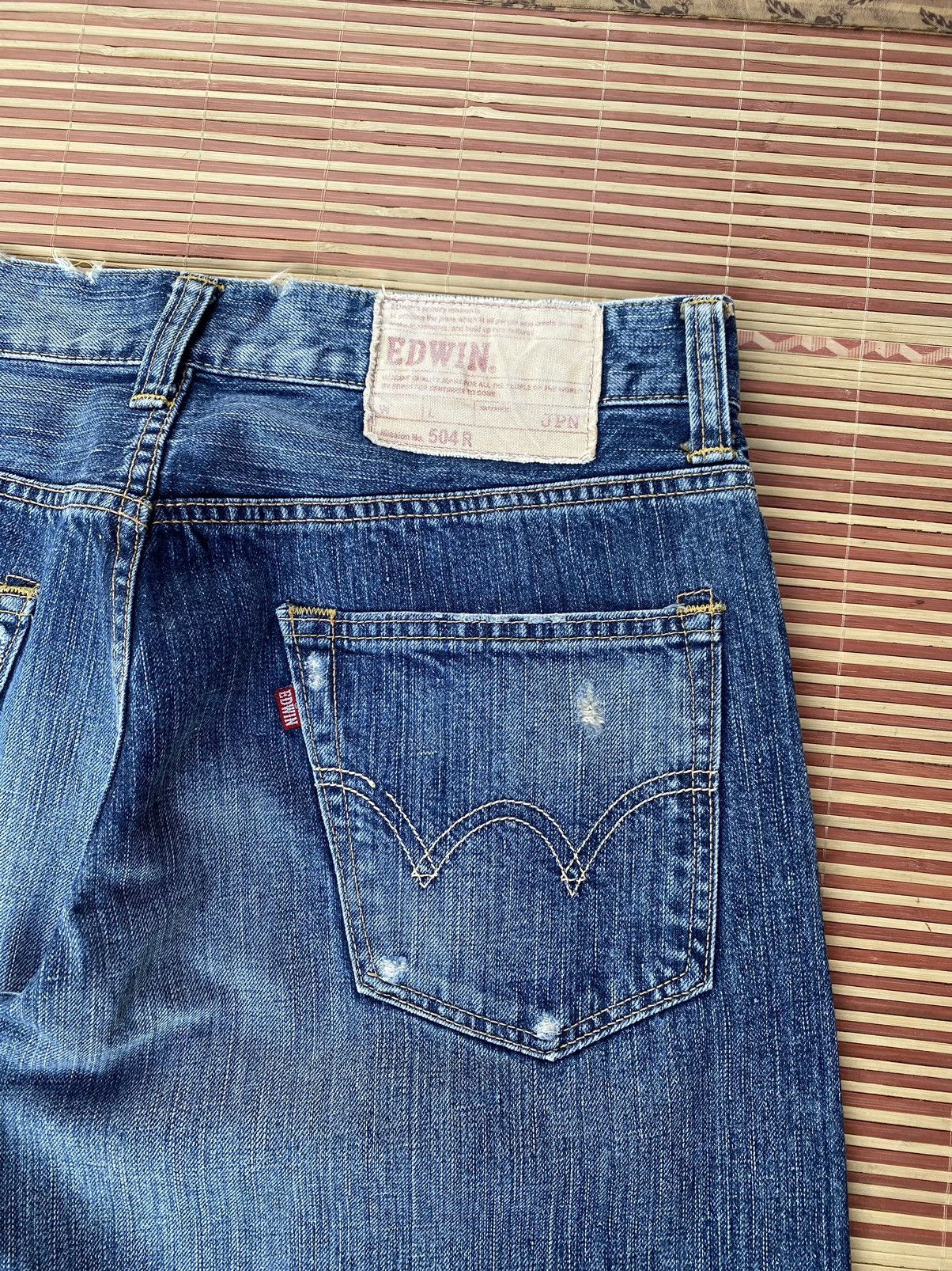 Edwin Vintage Edwin 504R Made in Japan Rework Distressed Pant Size US 33 - 5 Thumbnail