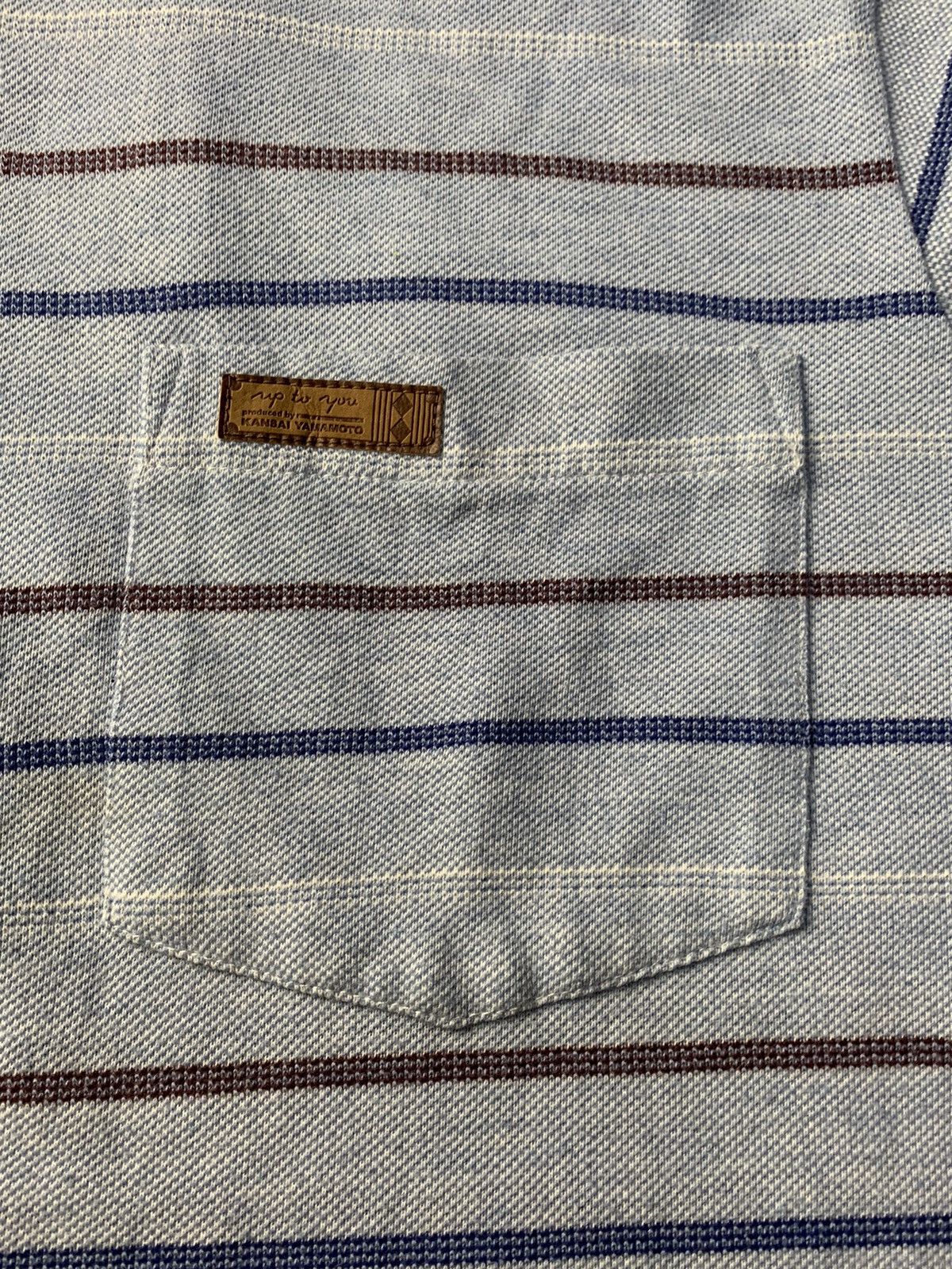 Japanese Brand Kansai Yamamoto Single Pocket Long Sleeve Striped Design Size US M / EU 48-50 / 2 - 3 Thumbnail