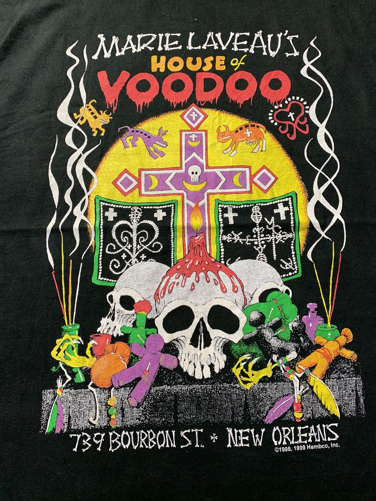 Fruit Of The Loom Vintage Marie Laveau's House Of Voodoo New Orleans Tee Size US L / EU 52-54 / 3 - 2 Thumbnail
