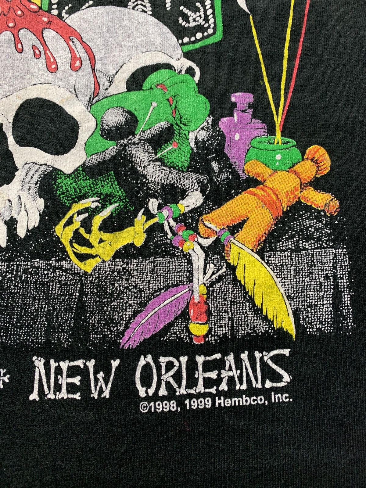 Fruit Of The Loom Vintage Marie Laveau's House Of Voodoo New Orleans Tee Size US L / EU 52-54 / 3 - 3 Thumbnail