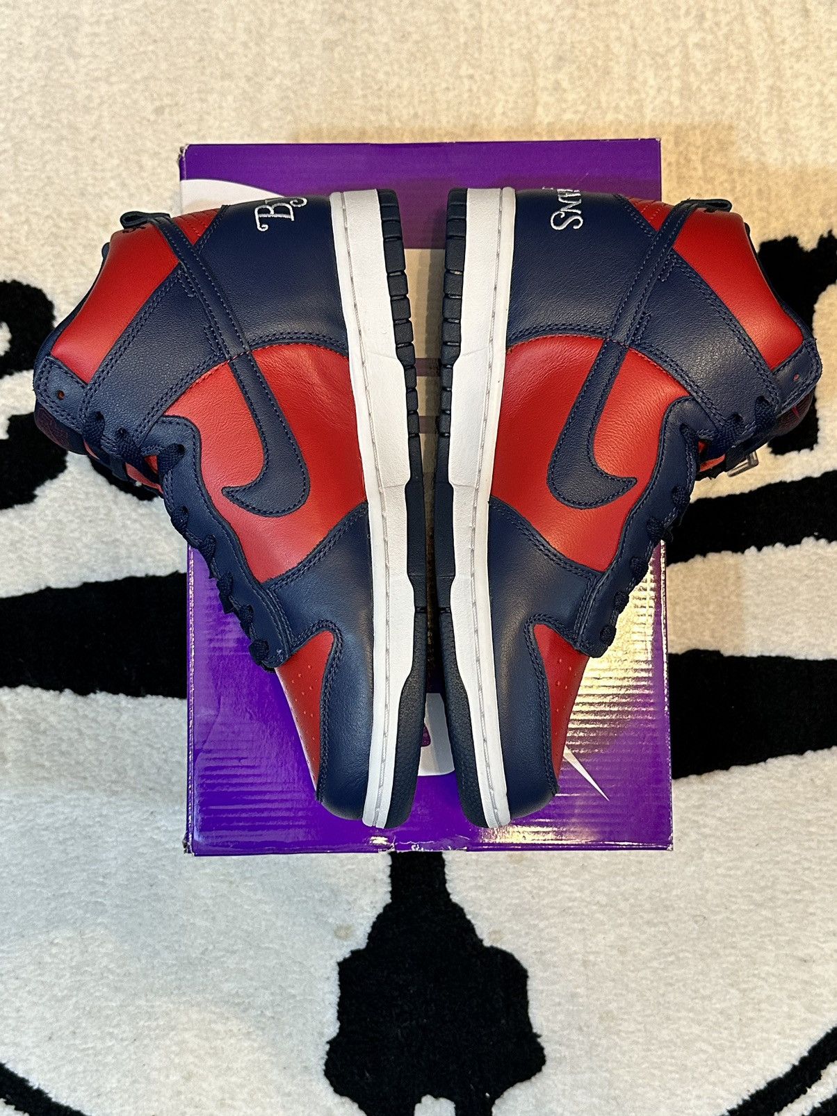 Nike × Supreme Nike SB Dunk High Supreme “By Any Means” Navy Size US 8 / EU 41 - 5 Thumbnail