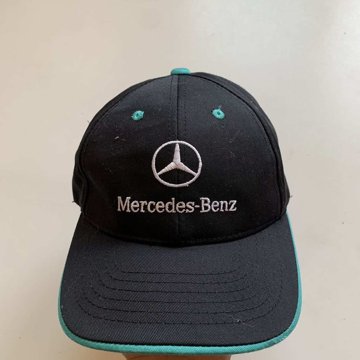 Mercedes-Benz × Vintage Vintage 2000s Mercedes Benz Embroidered Strap Back Hat OSFA Size ONE SIZE - 1 Thumbnail
