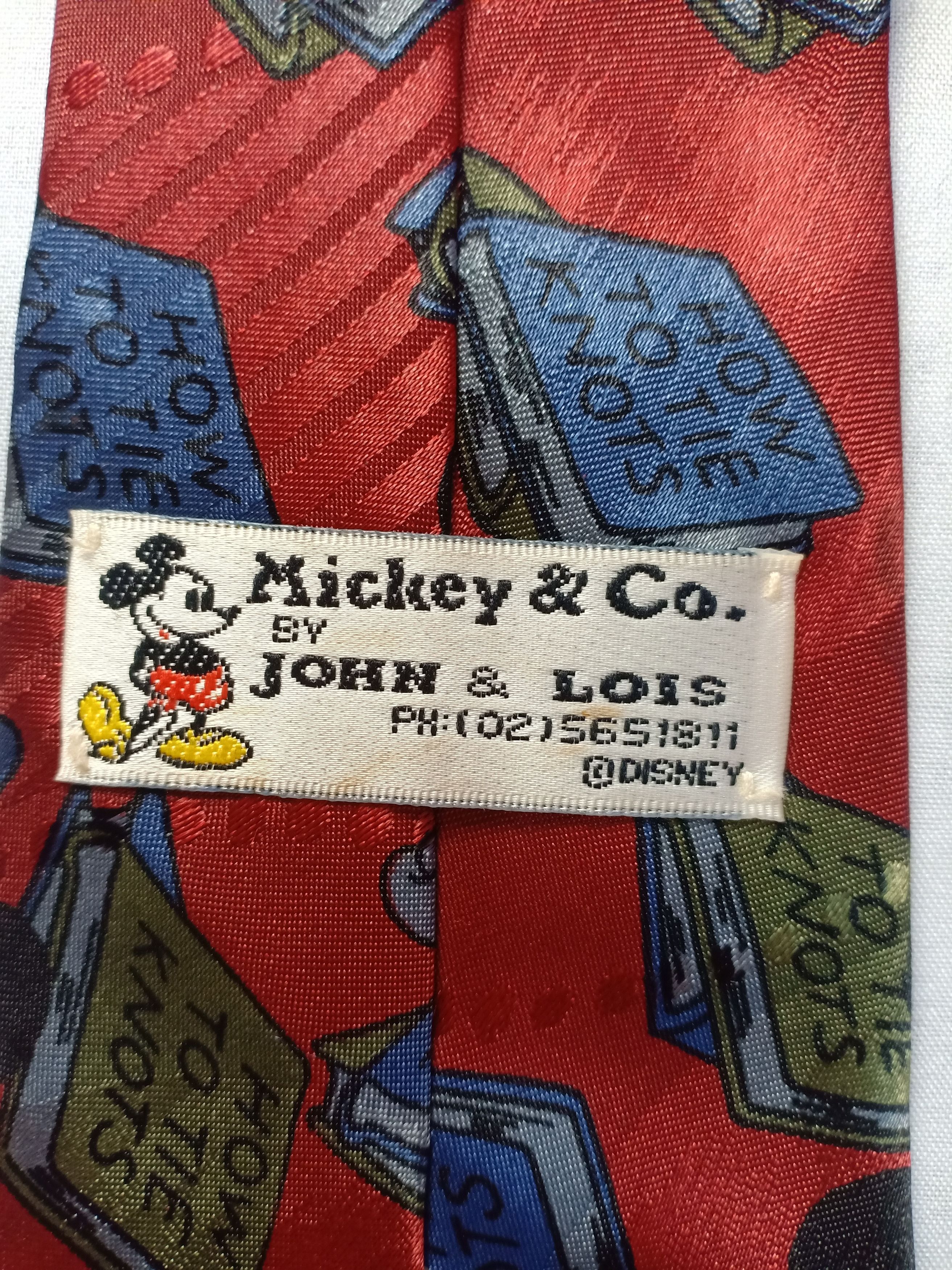 Cartoon Network × Mickey Mouse × Vintage Vintage John & Lois Silk Mickey Mouse All Over Printed Size ONE SIZE - 3 Thumbnail