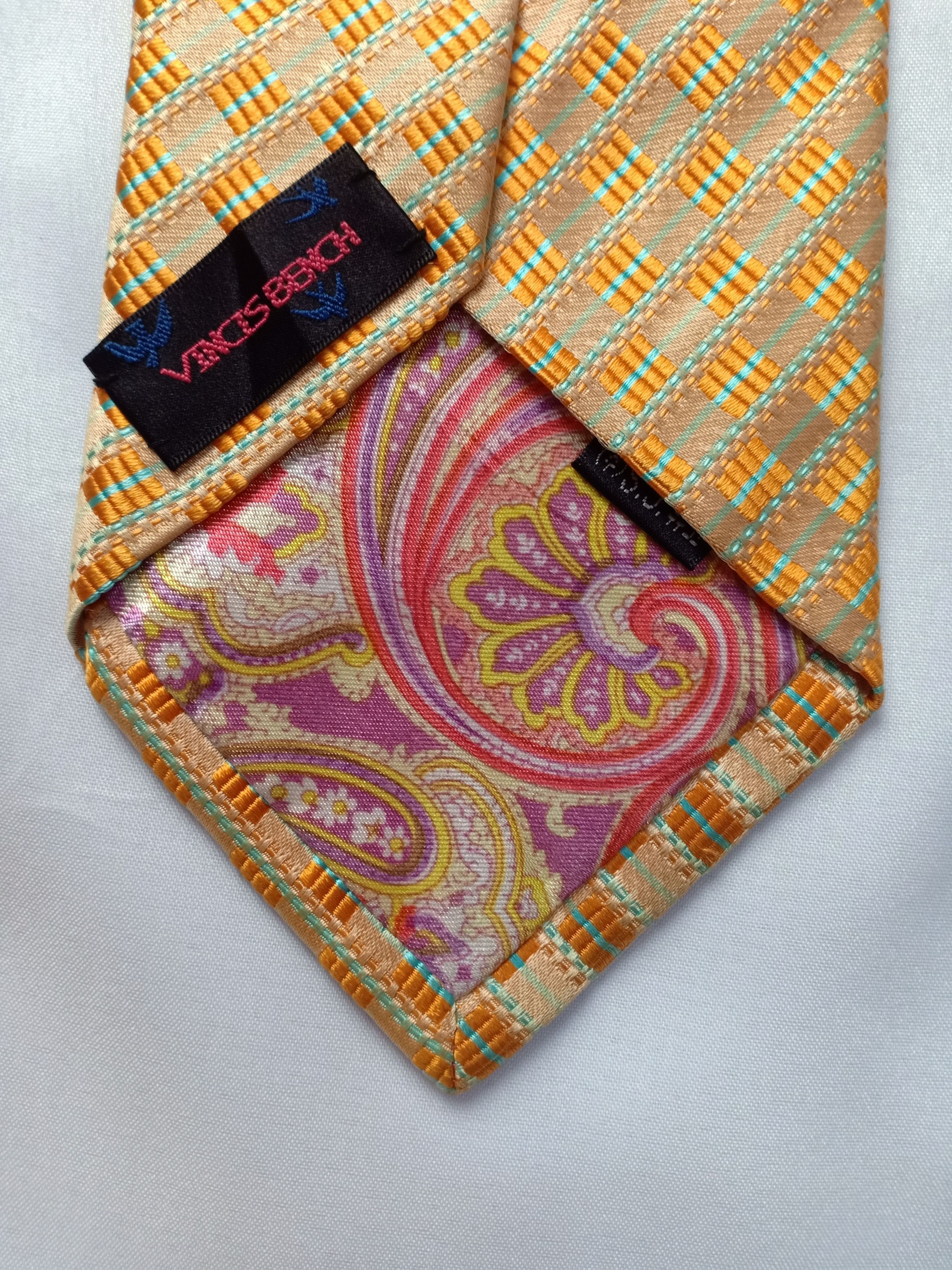 Vinci Vincis Bench Neck Tie Monogram Logo Glitter Size ONE SIZE - 3 Thumbnail