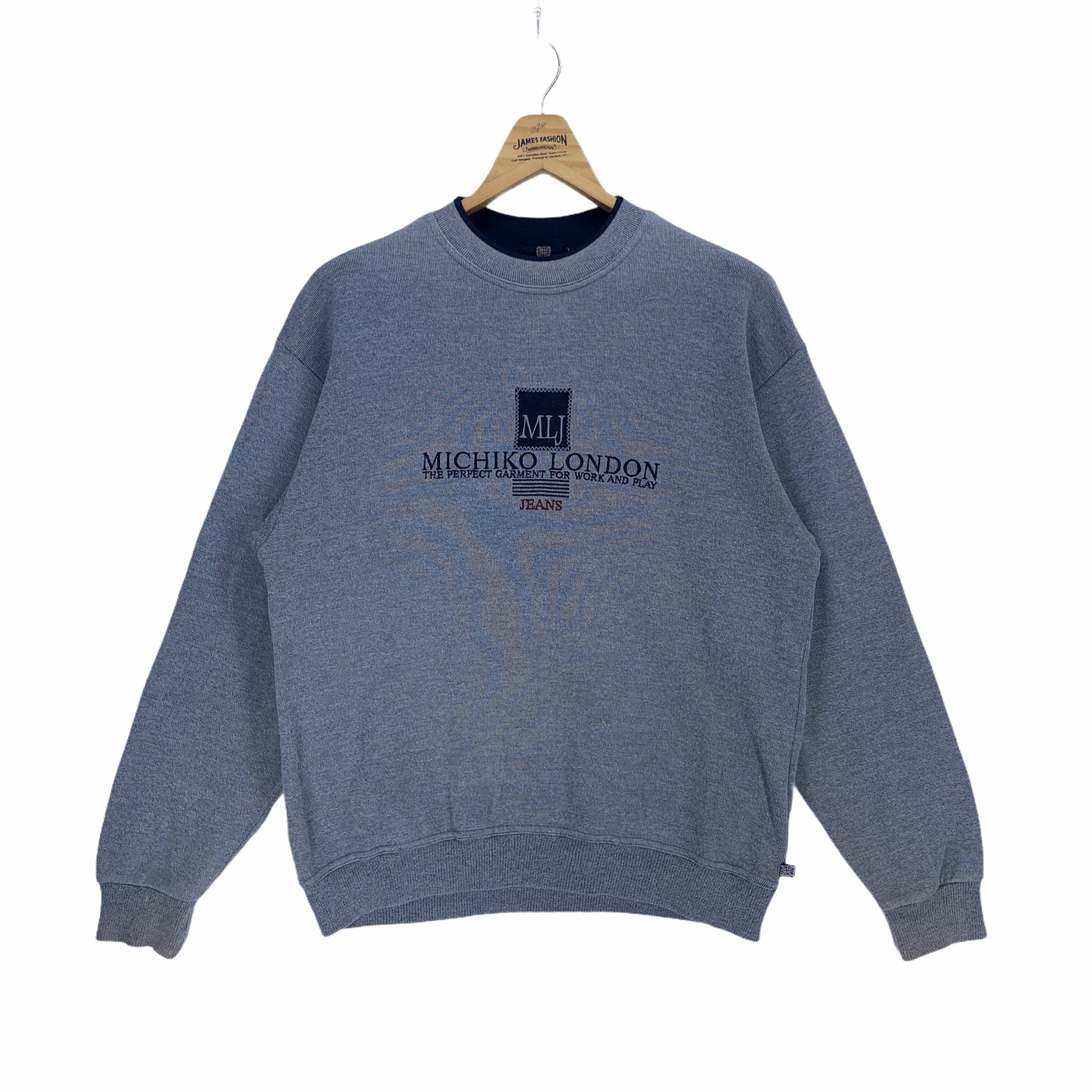 Michiko Koshino Michiko London Embroidery Big Logo Sweatshirt #2912-59 Size US L / EU 52-54 / 3 - 1 Thumbnail