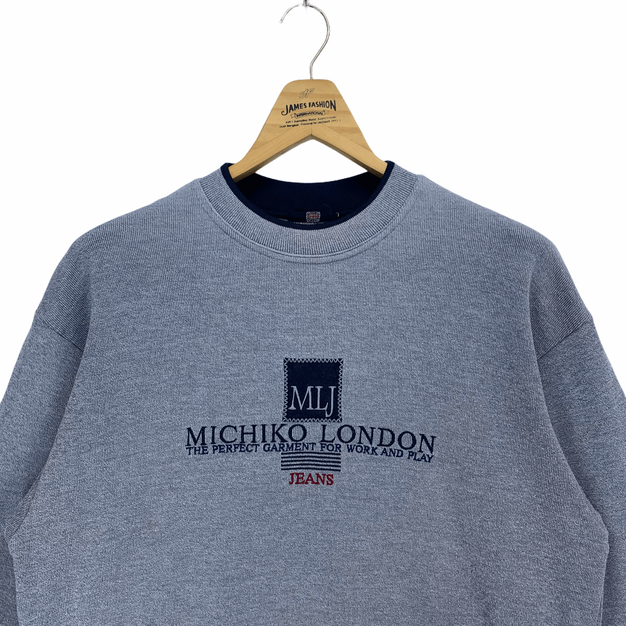 Michiko Koshino Michiko London Embroidery Big Logo Sweatshirt #2912-59 Size US L / EU 52-54 / 3 - 2 Thumbnail