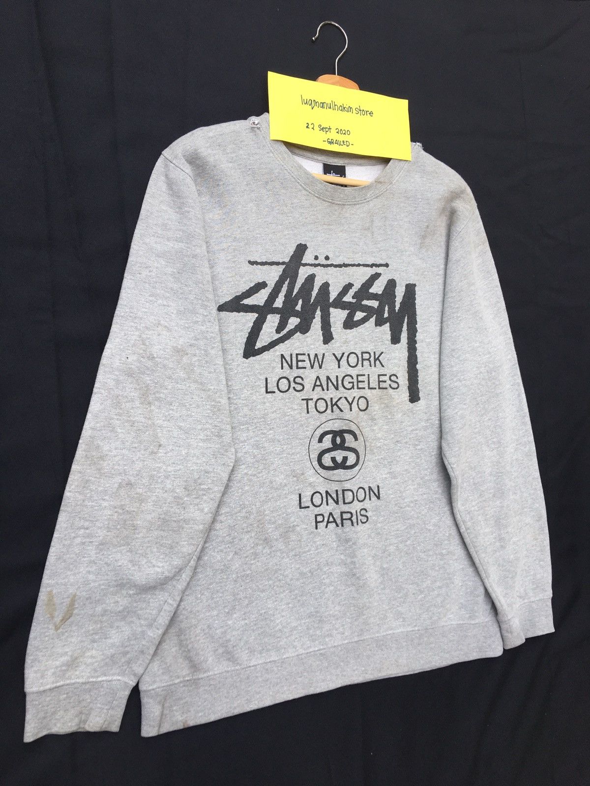 Stussy Vintage Stussy Big Logo Spellout Sweater Size US L / EU 52-54 / 3 - 3 Thumbnail